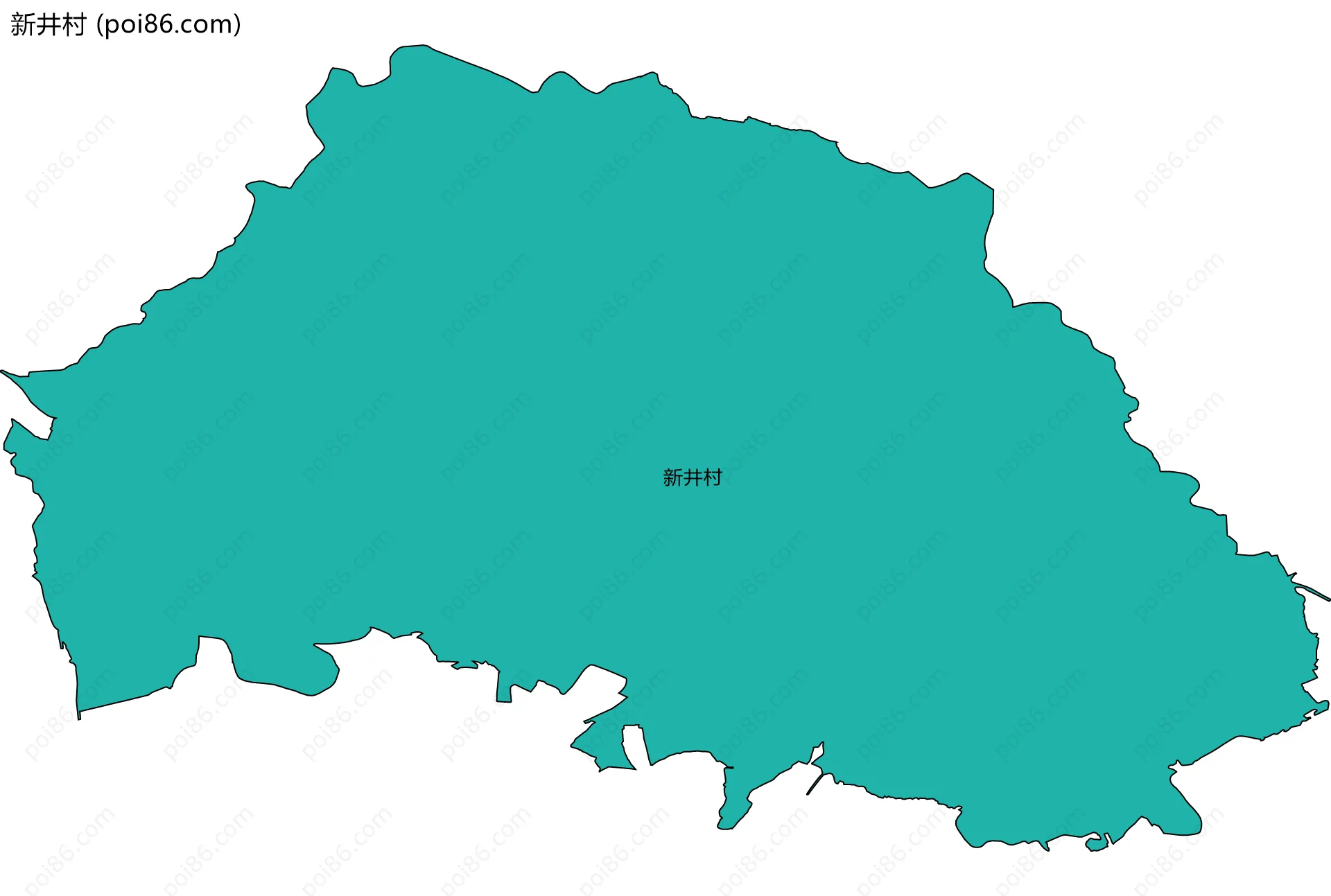 新井村边界地图