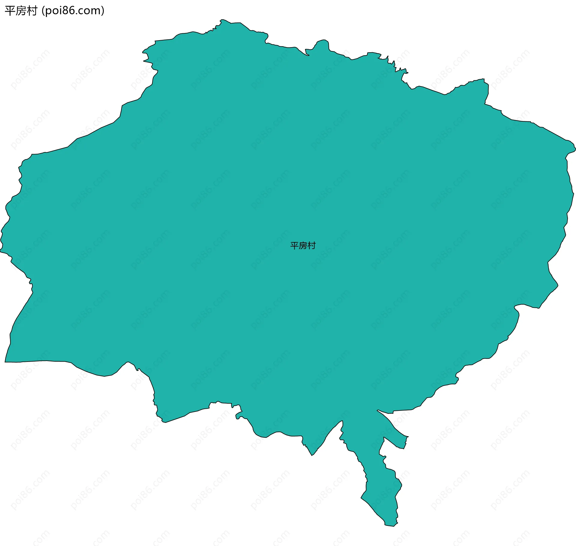 平房村边界地图