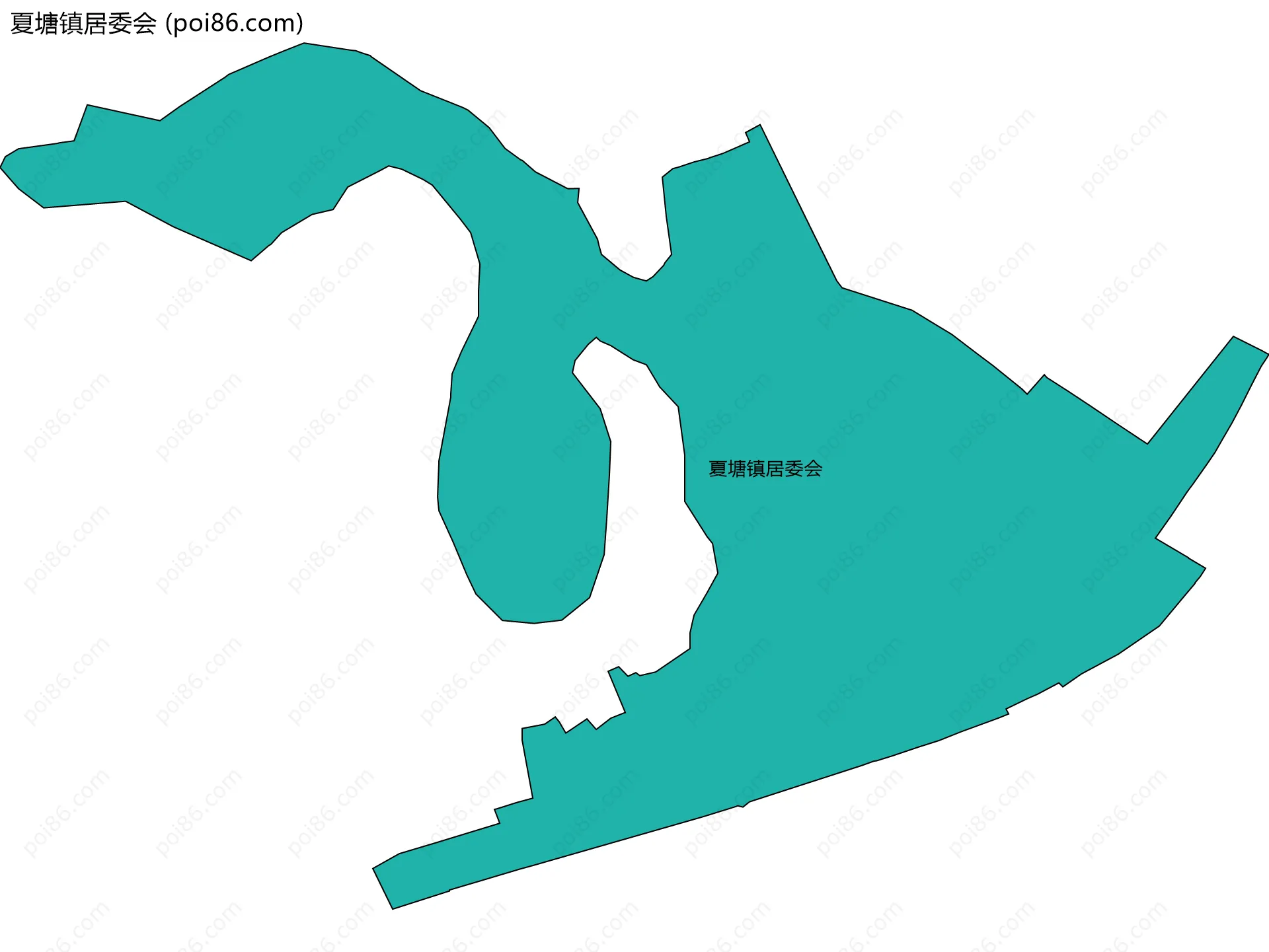 夏塘镇居委会边界地图