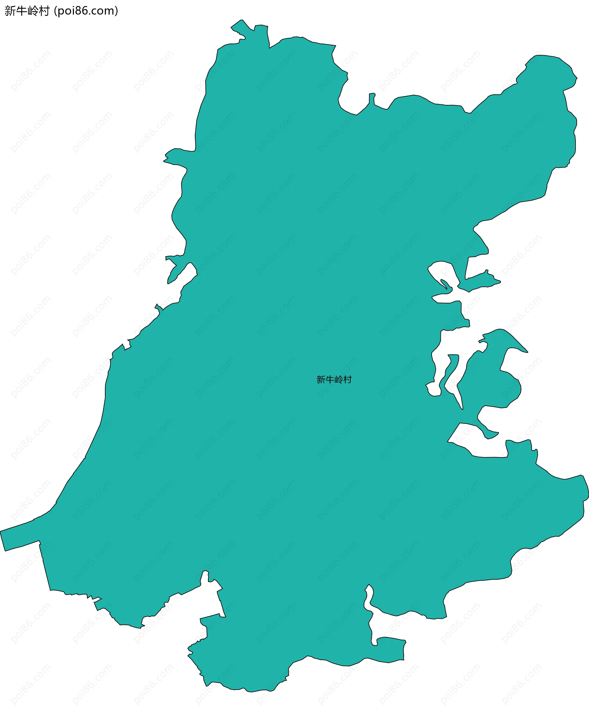 新牛岭村边界地图