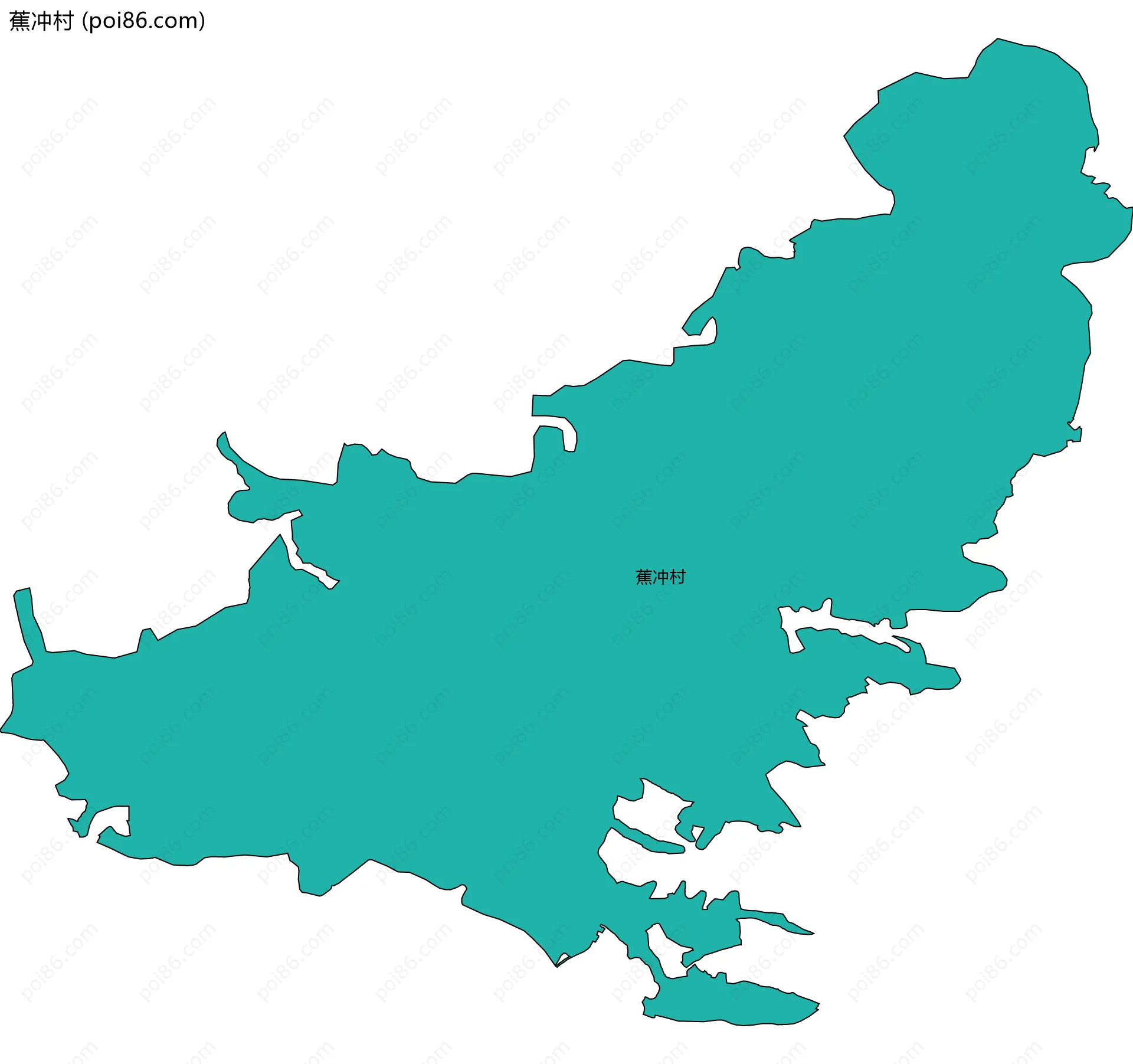 蕉冲村边界地图