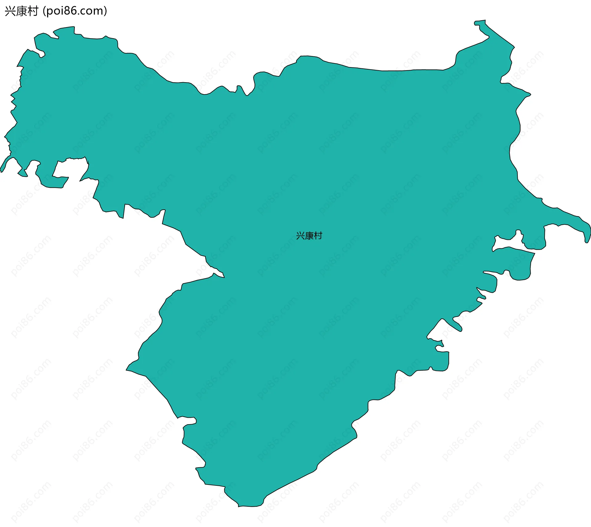 兴康村边界地图