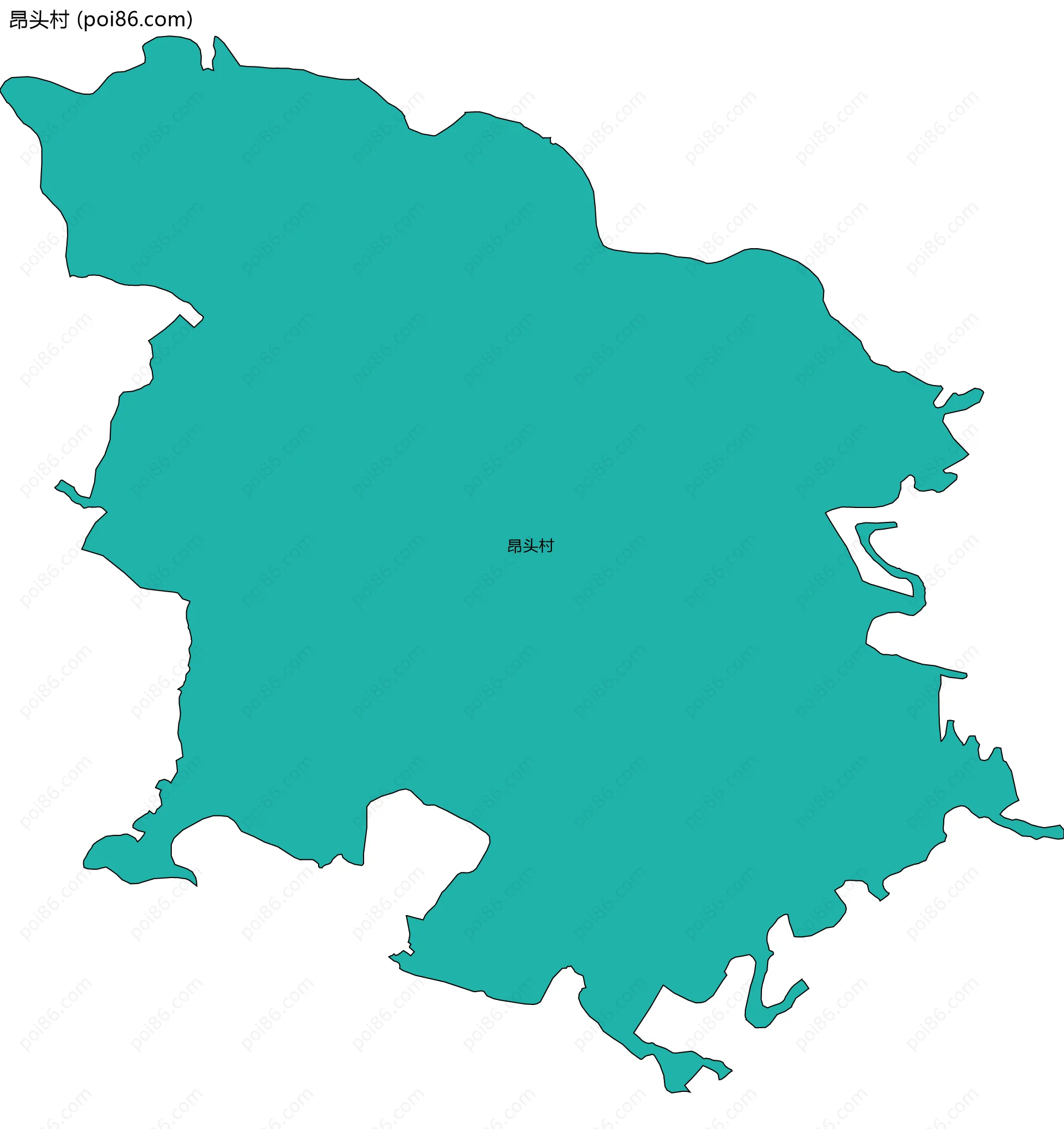 昂头村边界地图