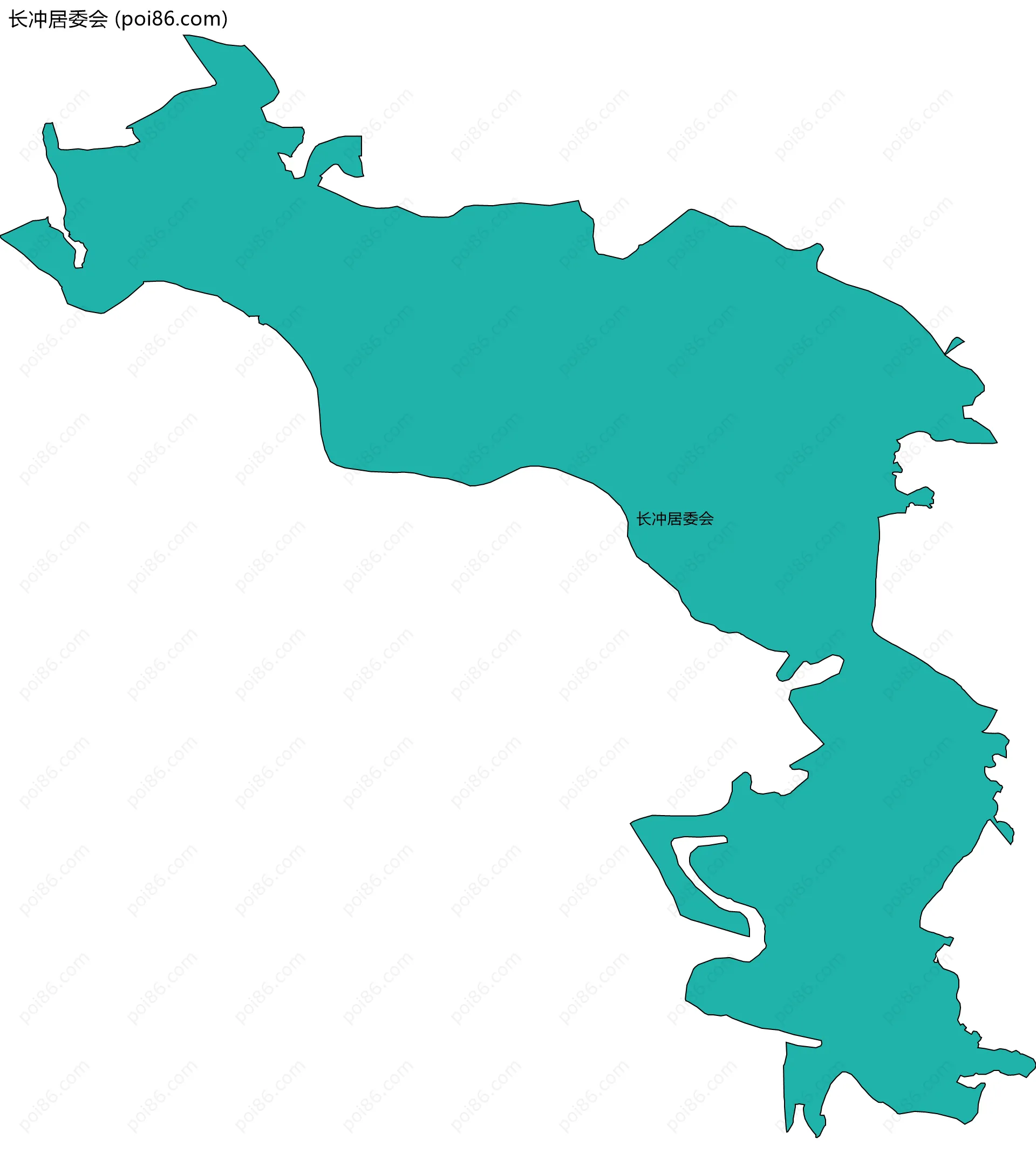 长冲居委会边界地图