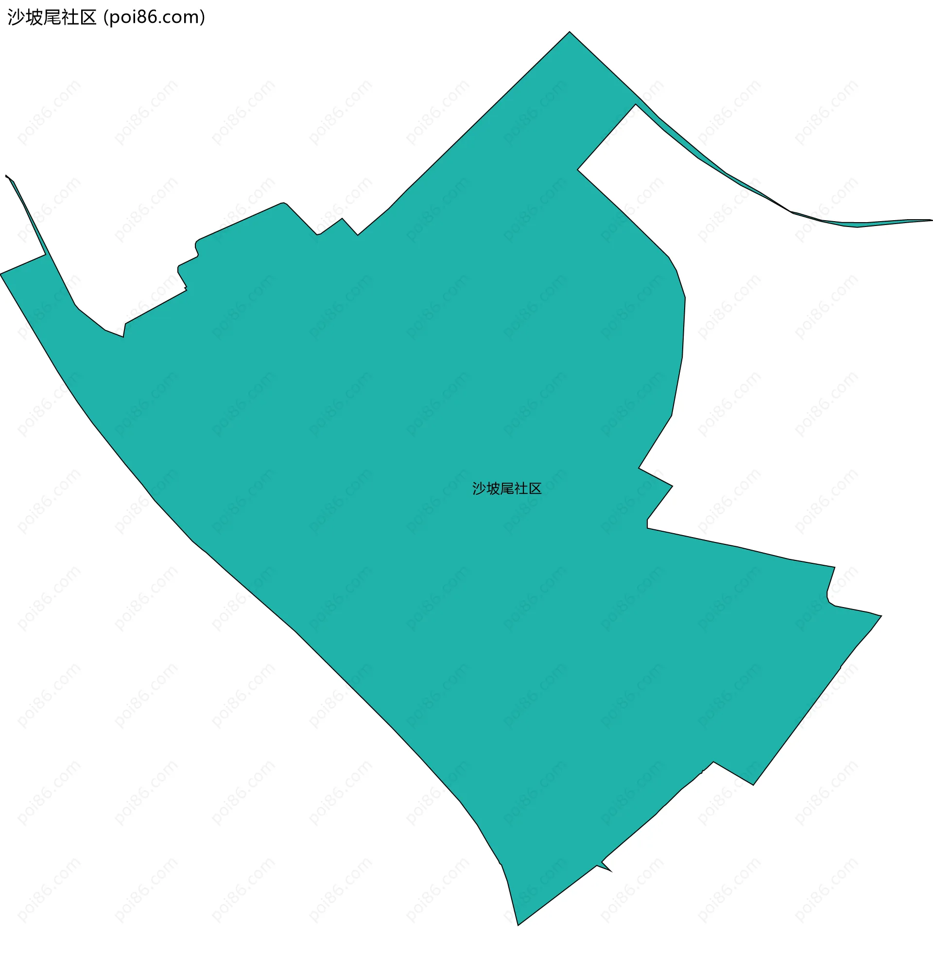 沙坡尾社区边界地图