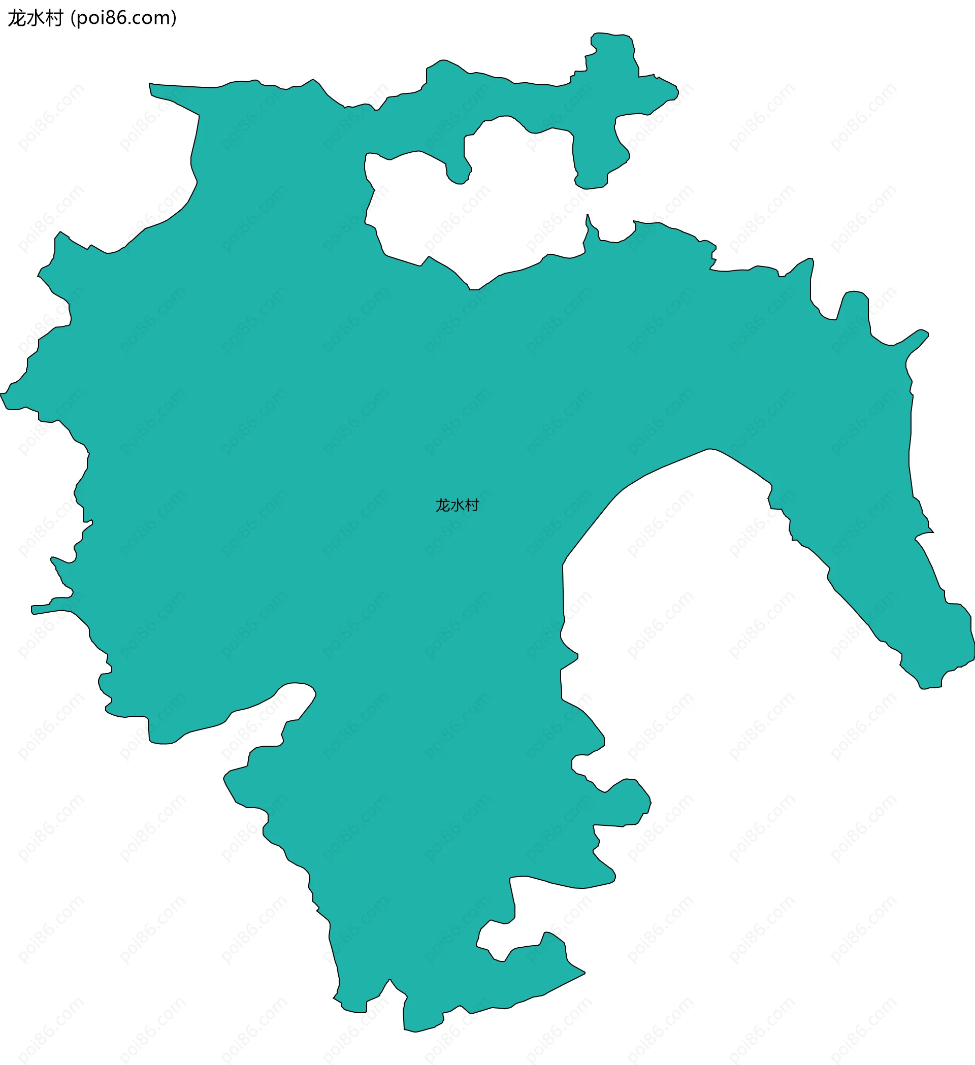 龙水村边界地图