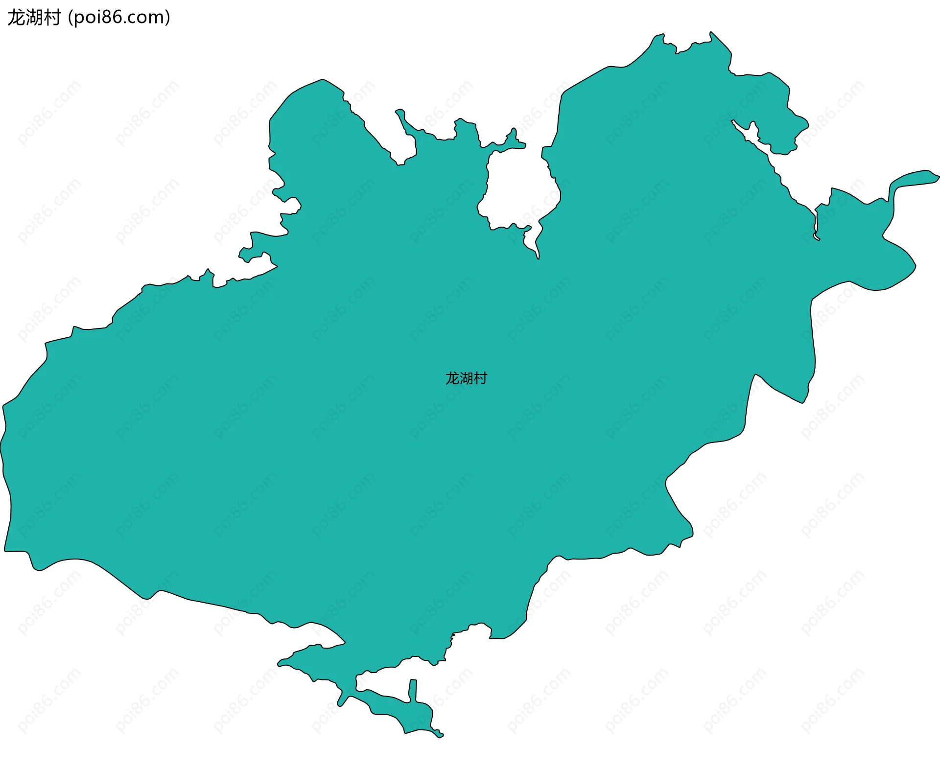 龙湖村边界地图