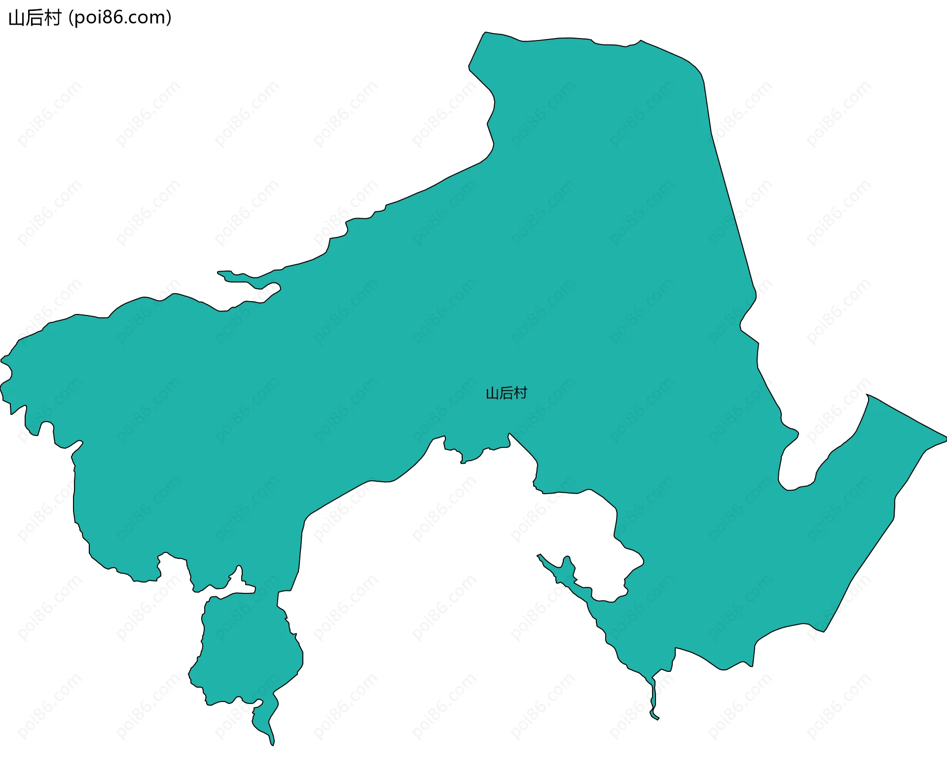 山后村边界地图