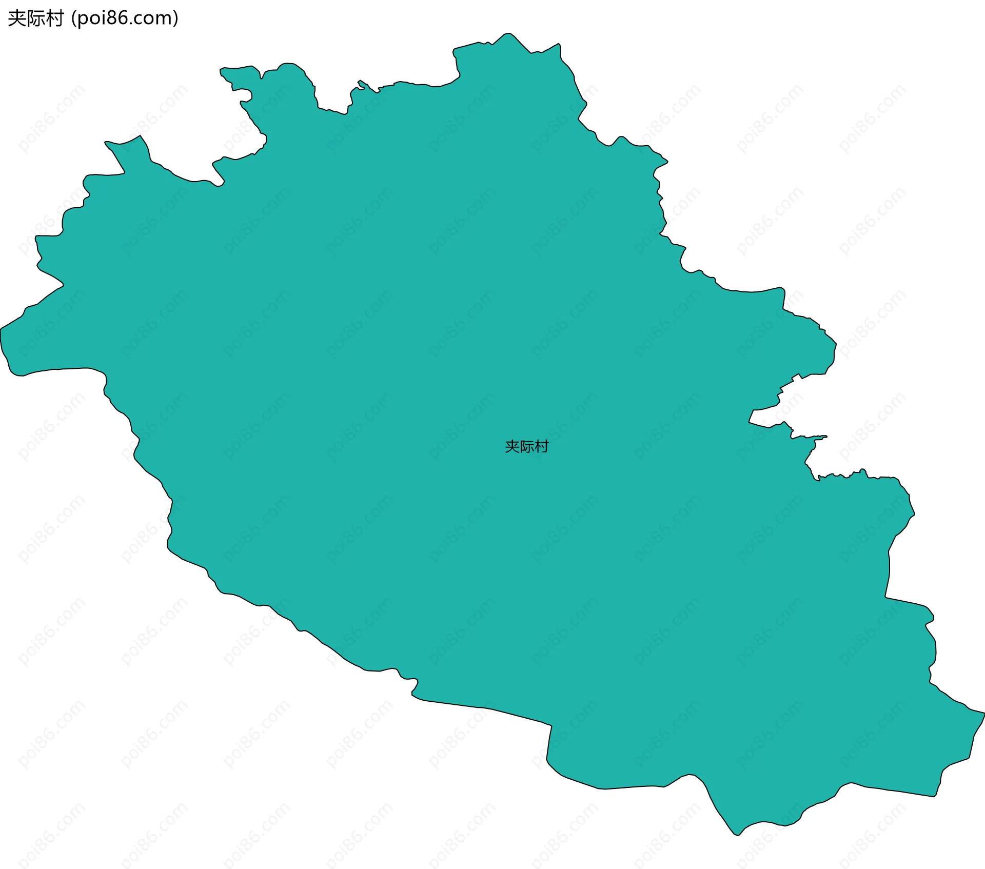 夹际村边界地图