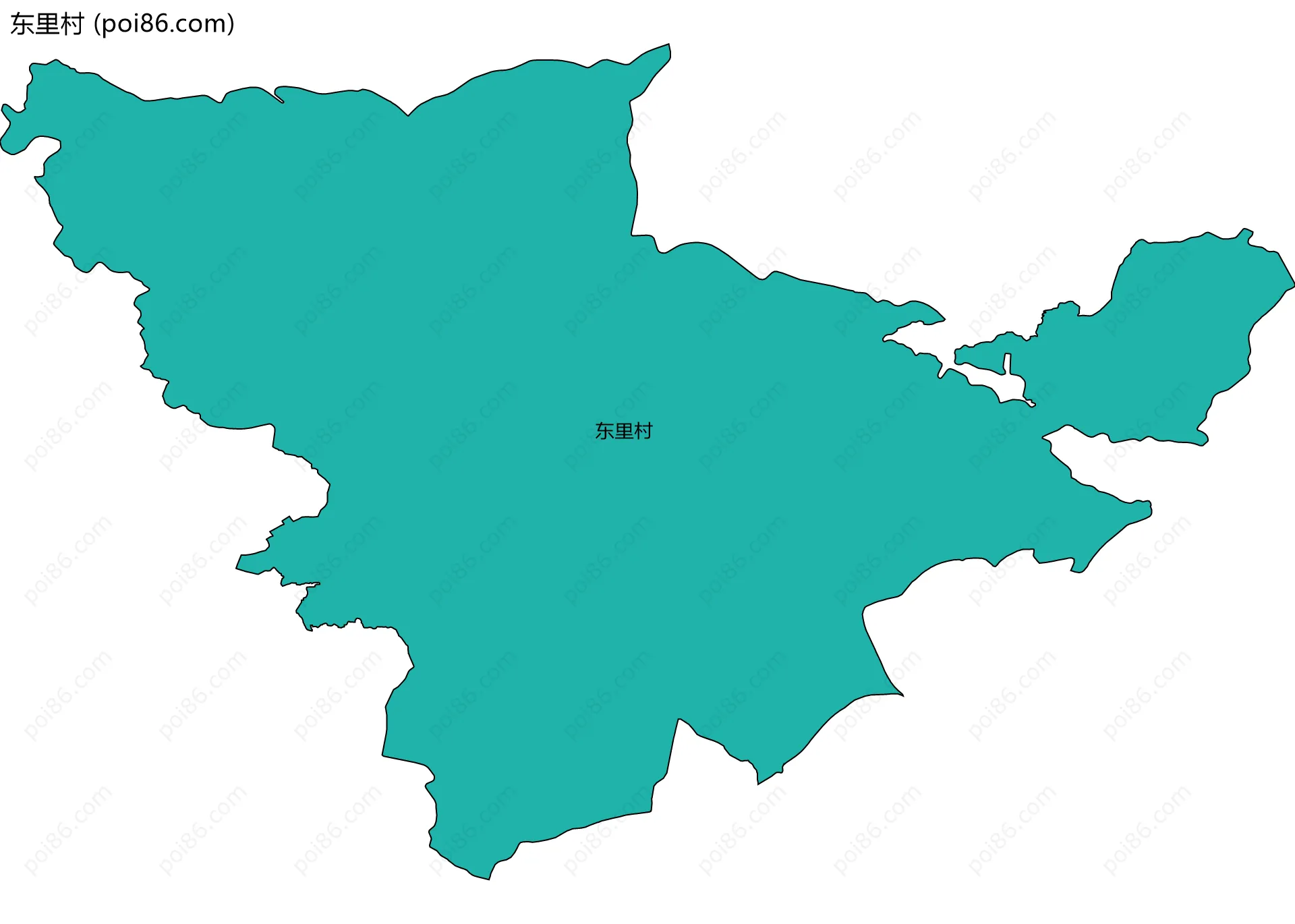 东里村边界地图