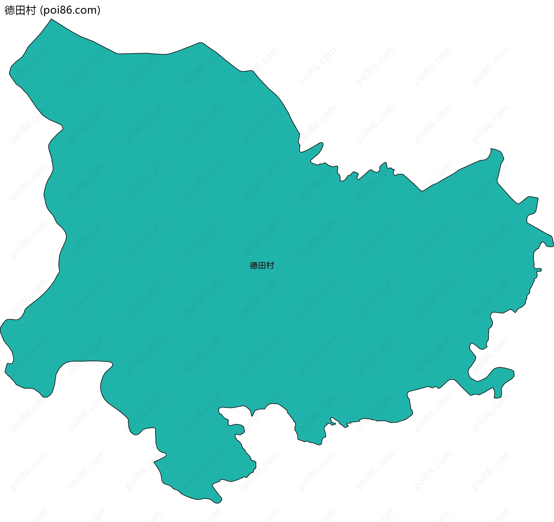 德田村边界地图