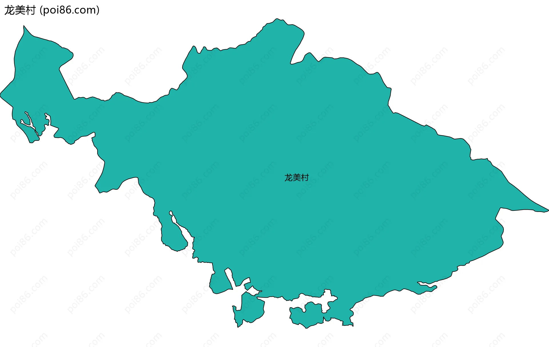 龙美村边界地图