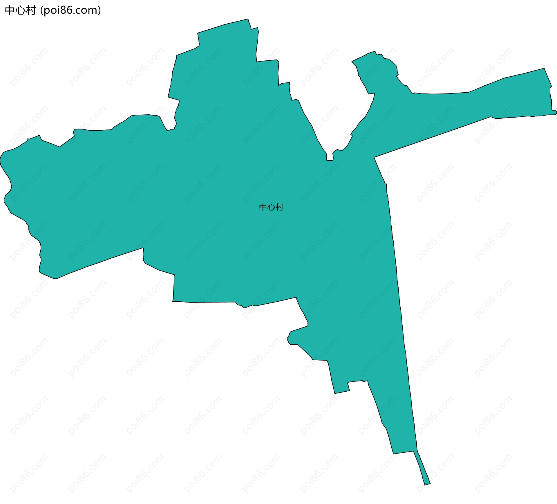 中心村边界地图