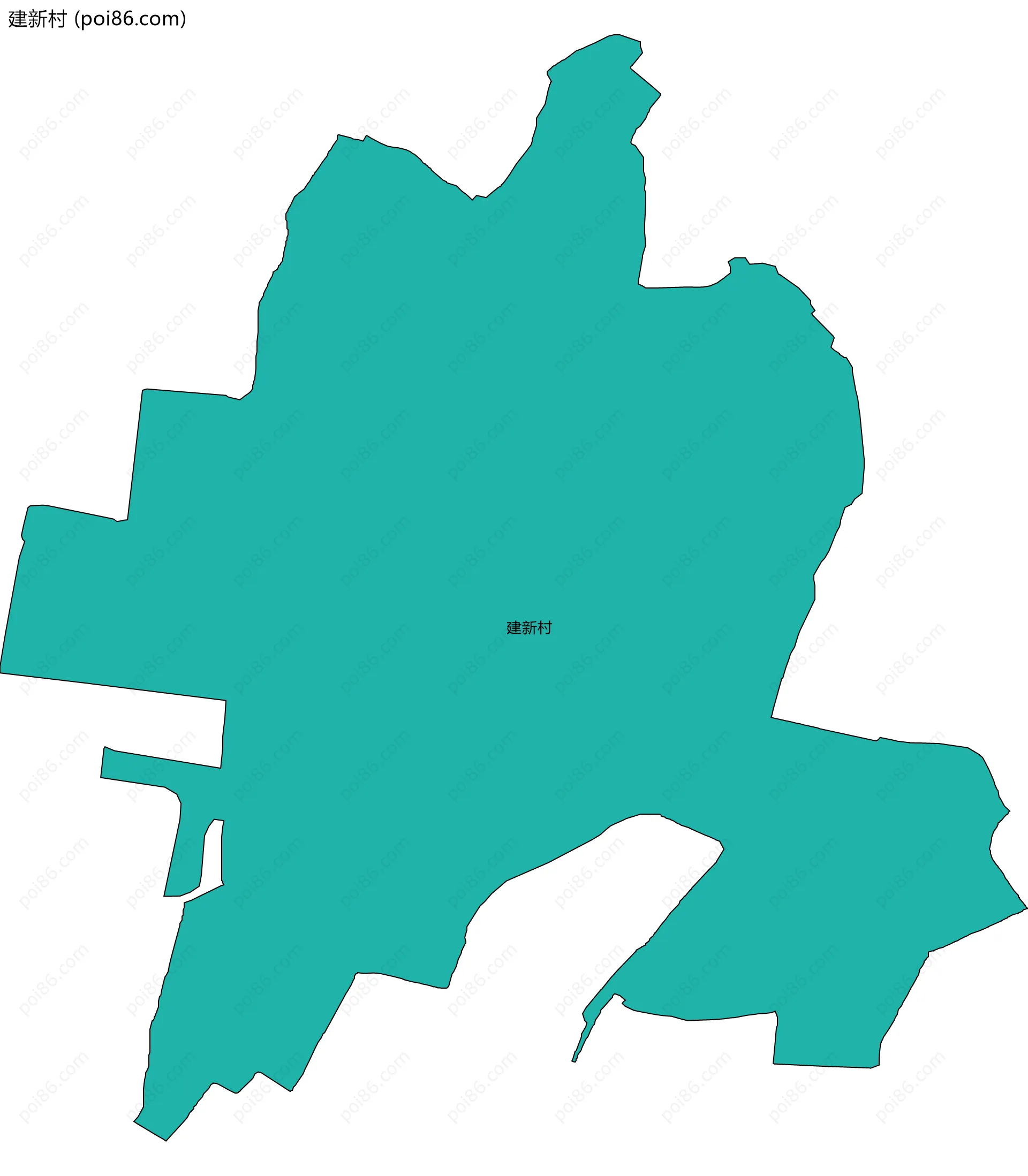 建新村边界地图