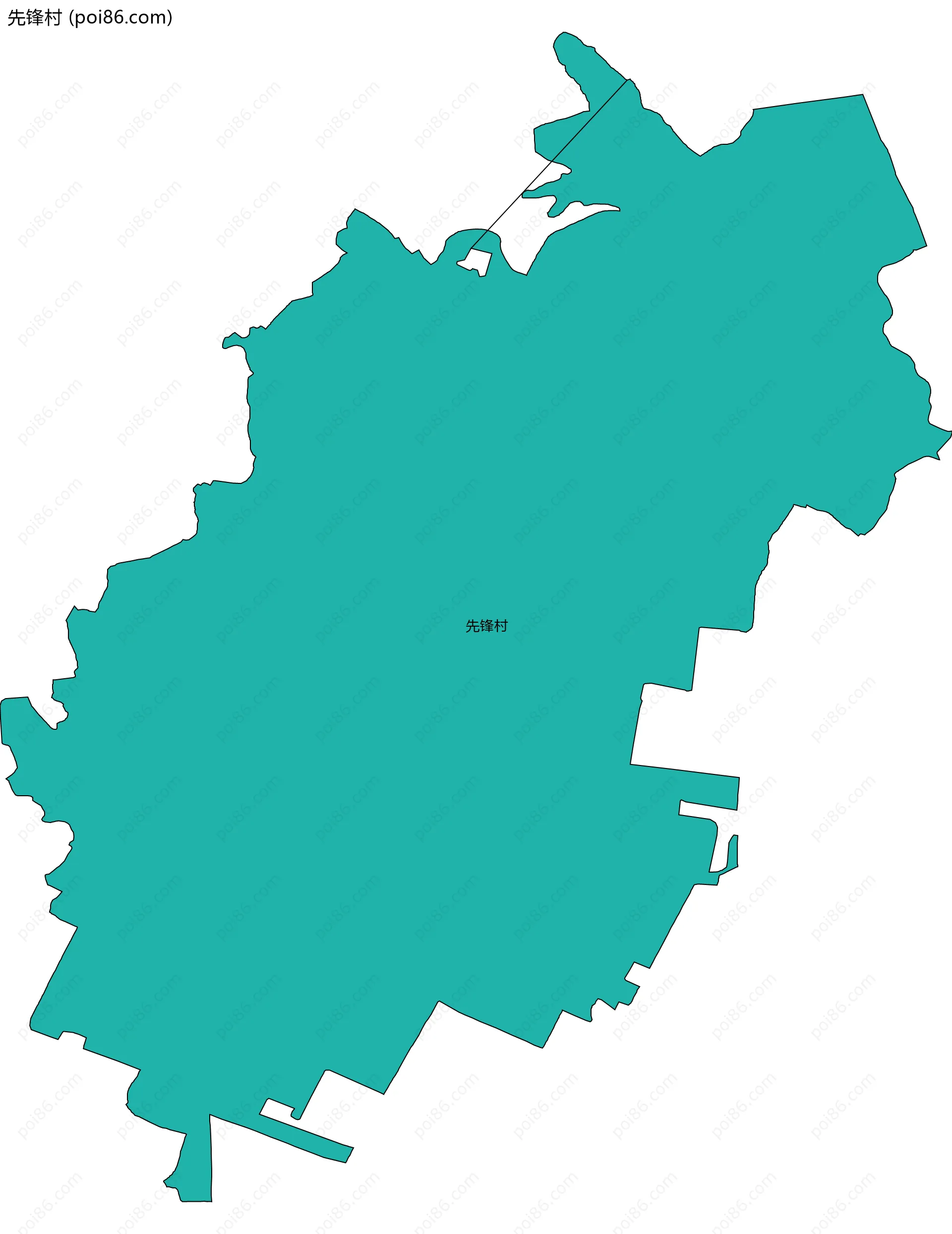 先锋村边界地图