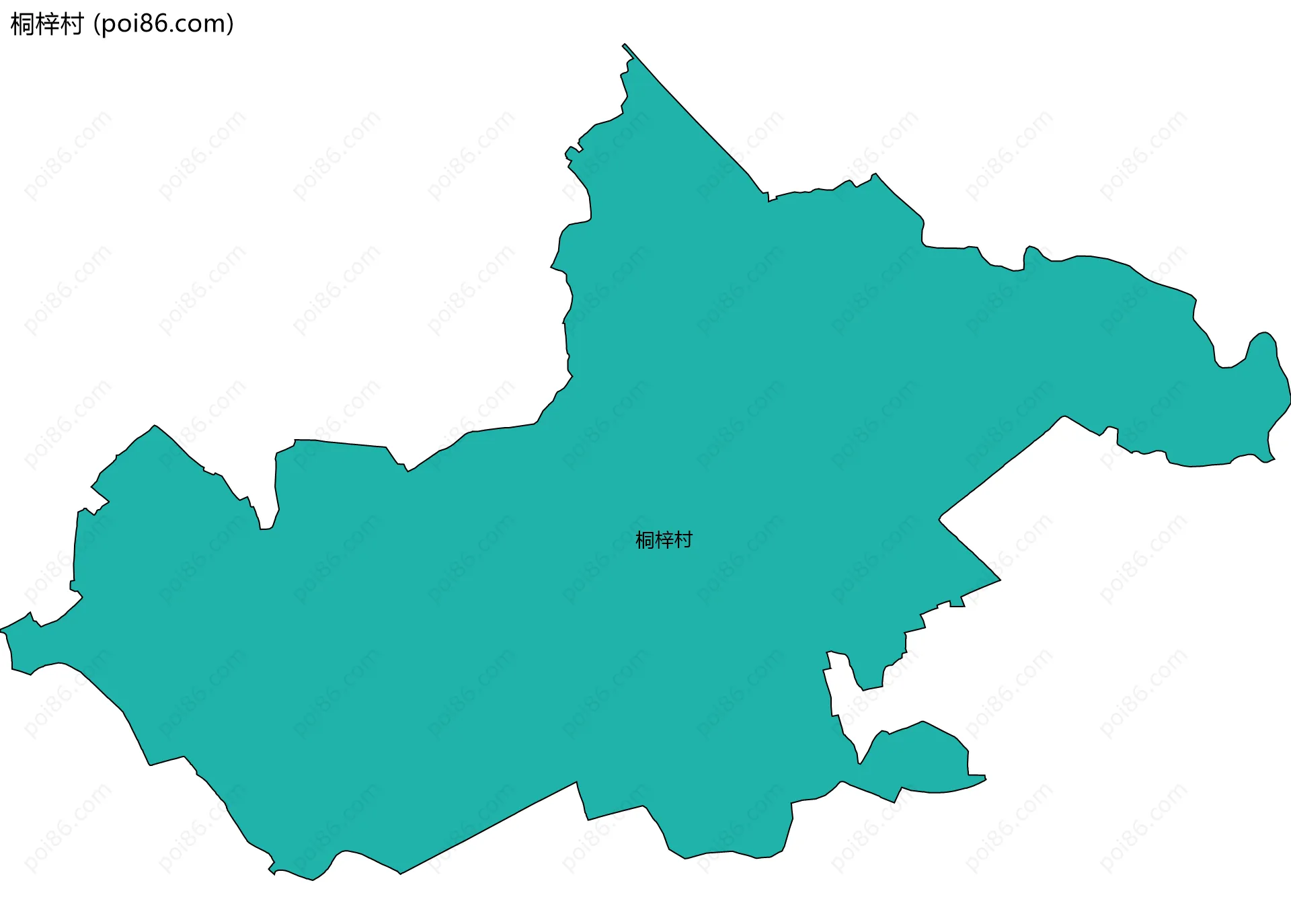 桐梓村边界地图