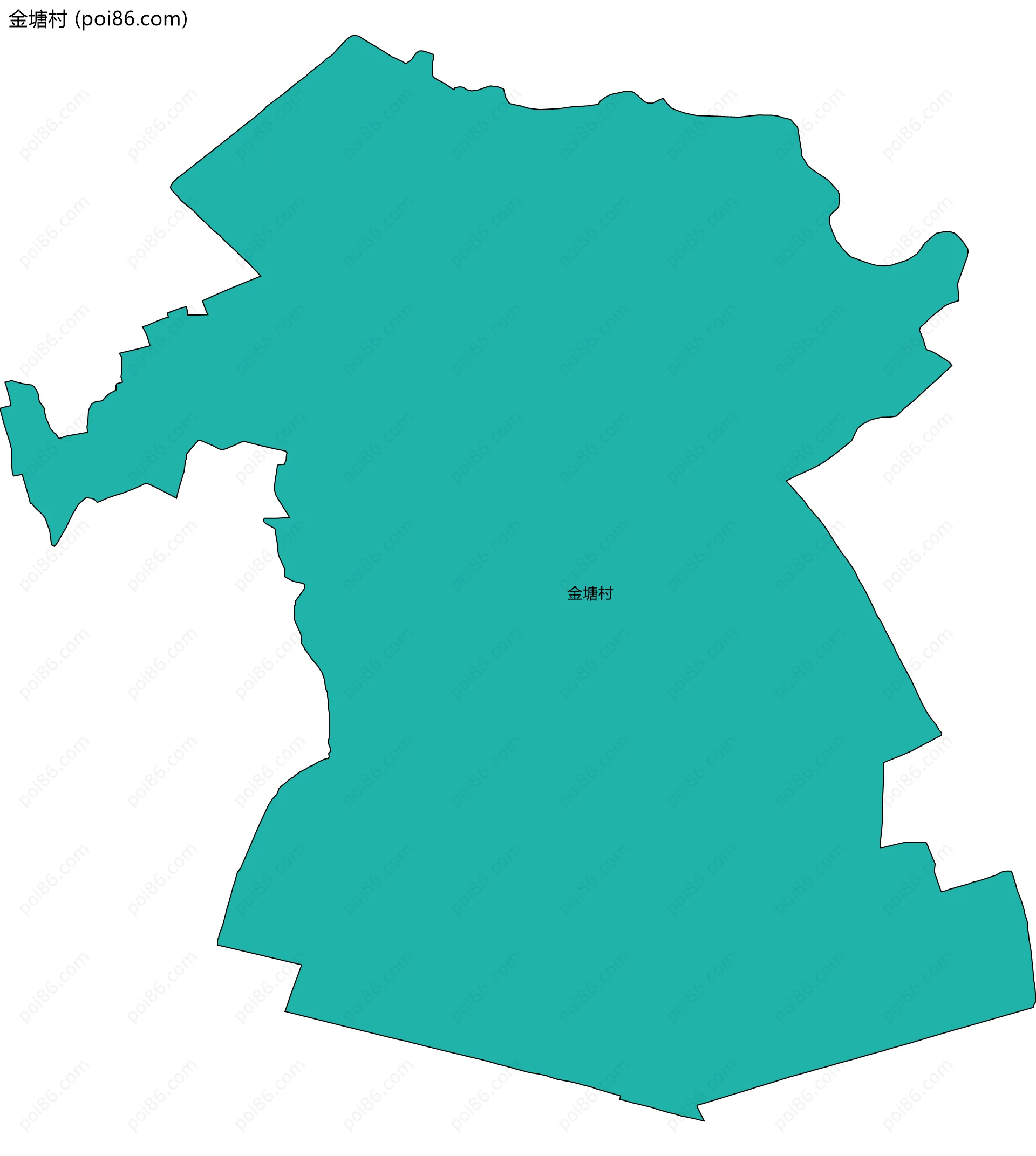 金塘村边界地图