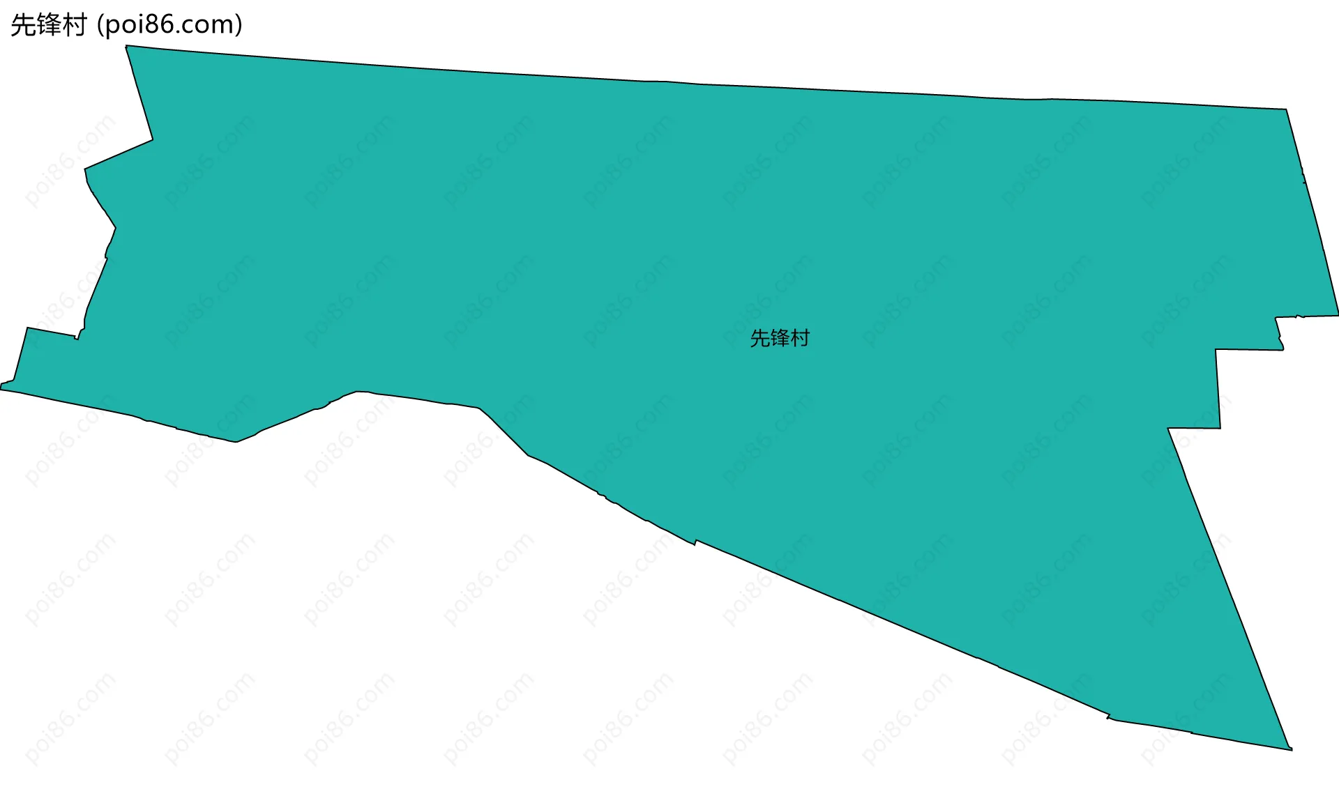 先锋村边界地图