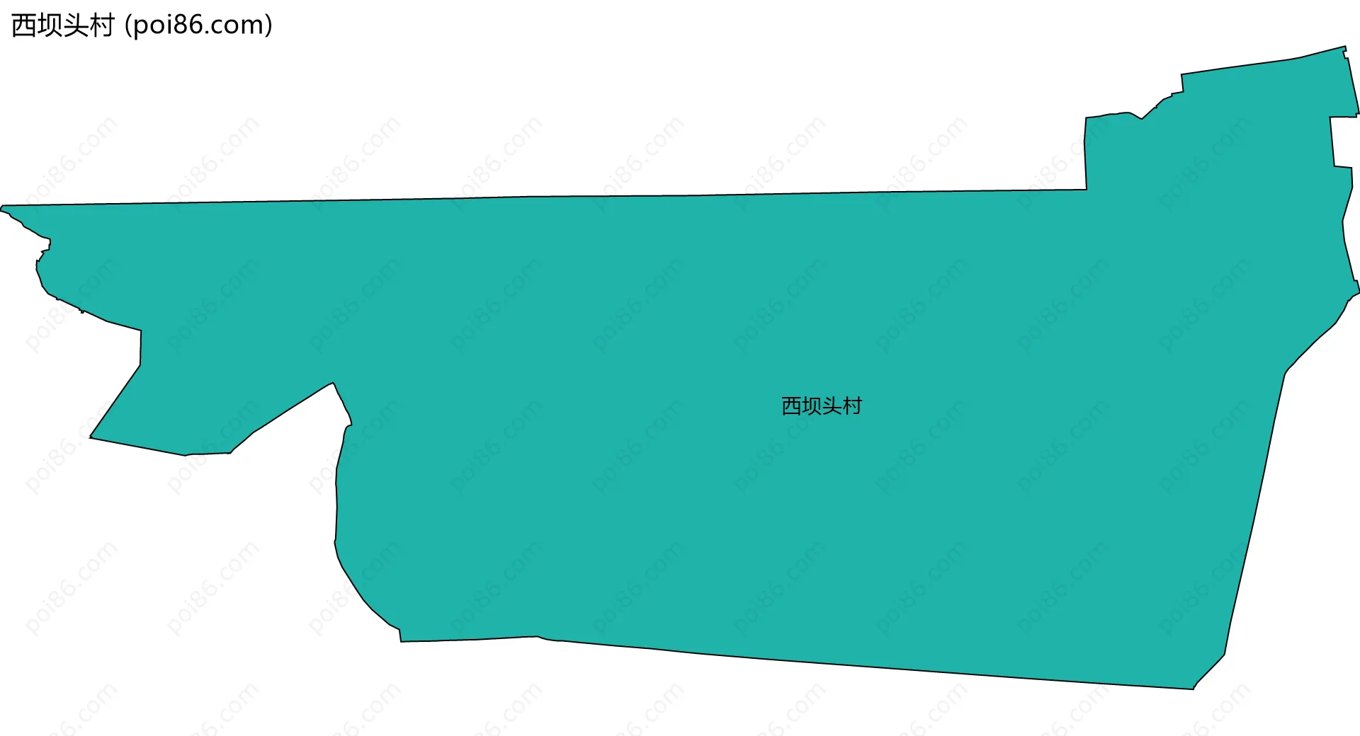 西坝头村边界地图