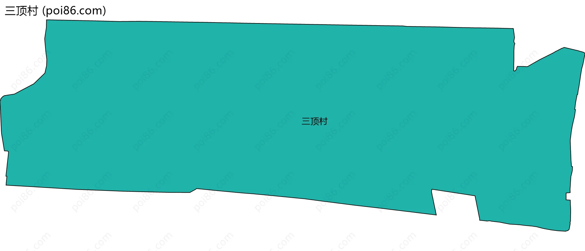 三顶村边界地图