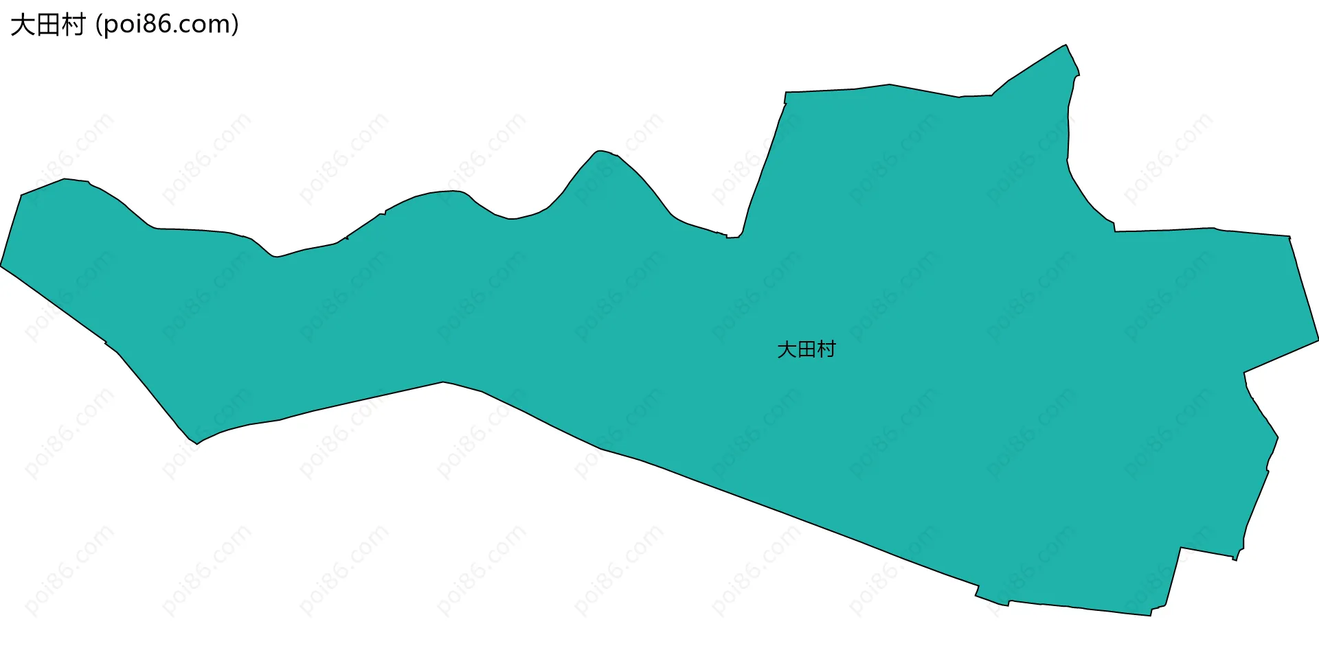 大田村边界地图