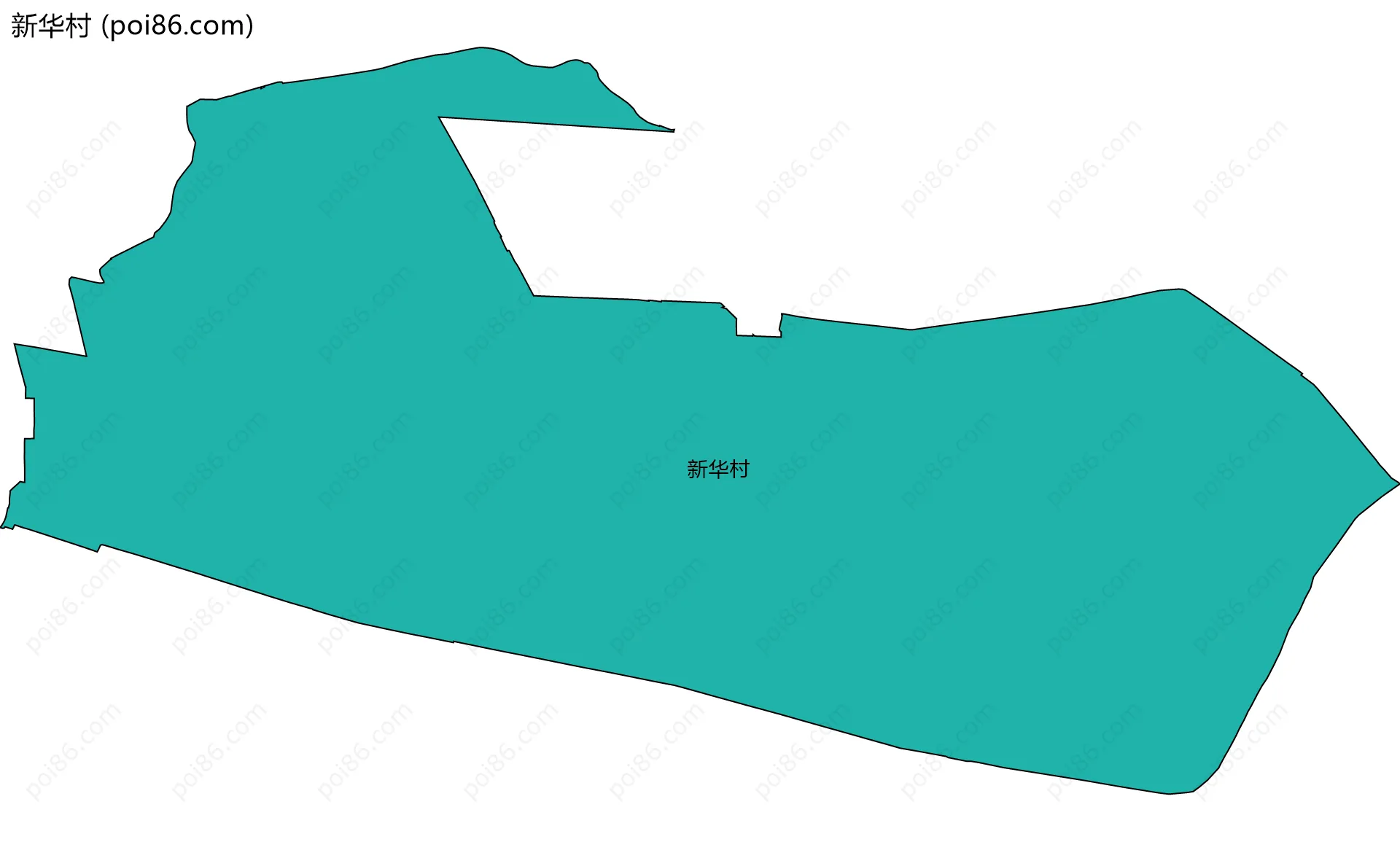 新华村边界地图