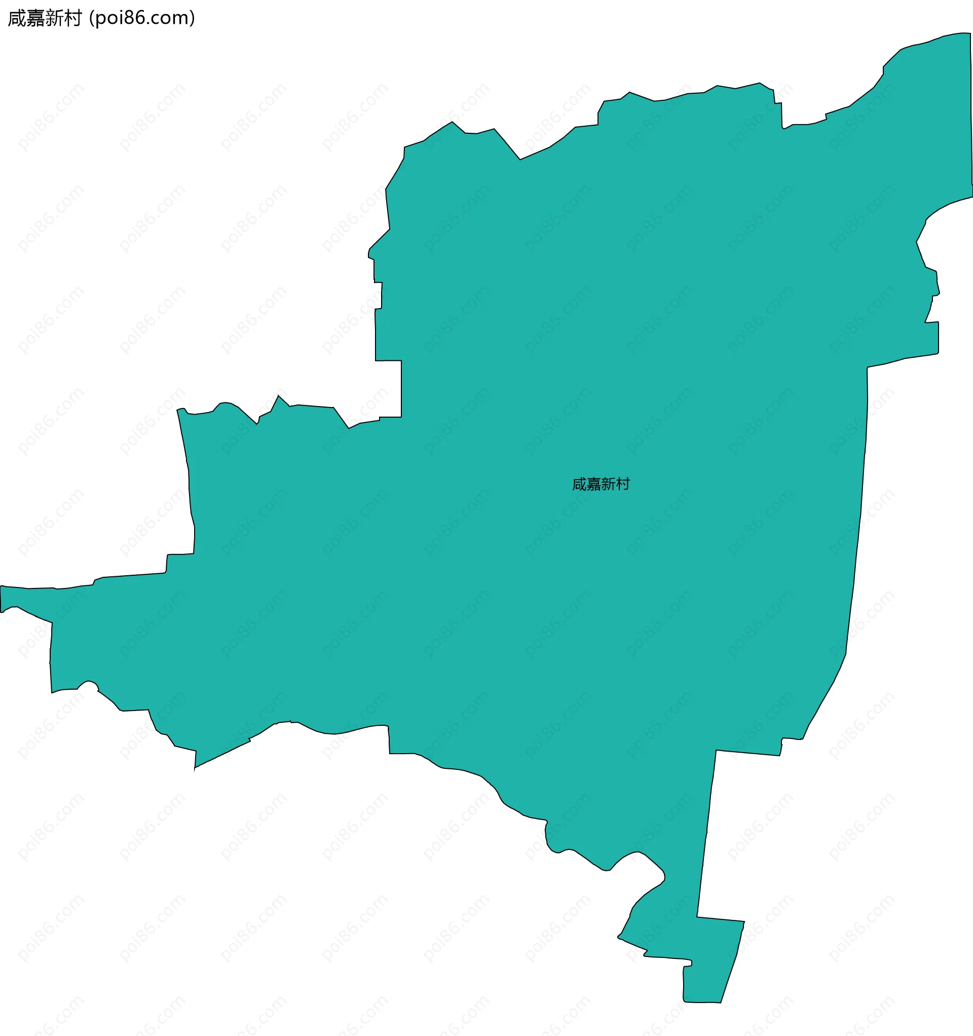 咸嘉新村边界地图