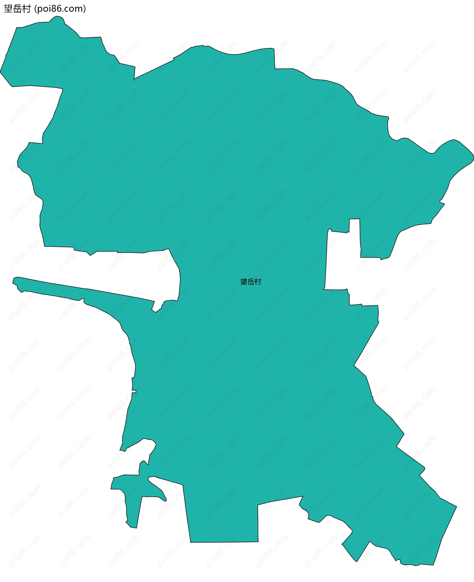 望岳村边界地图