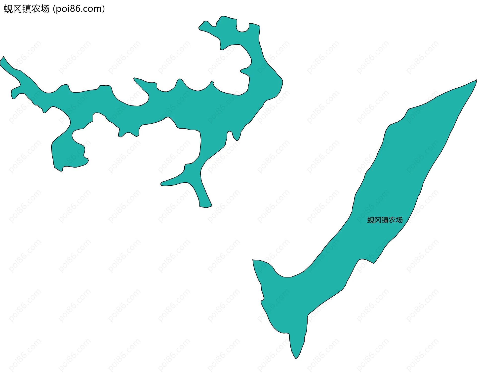 蚬冈镇农场边界地图