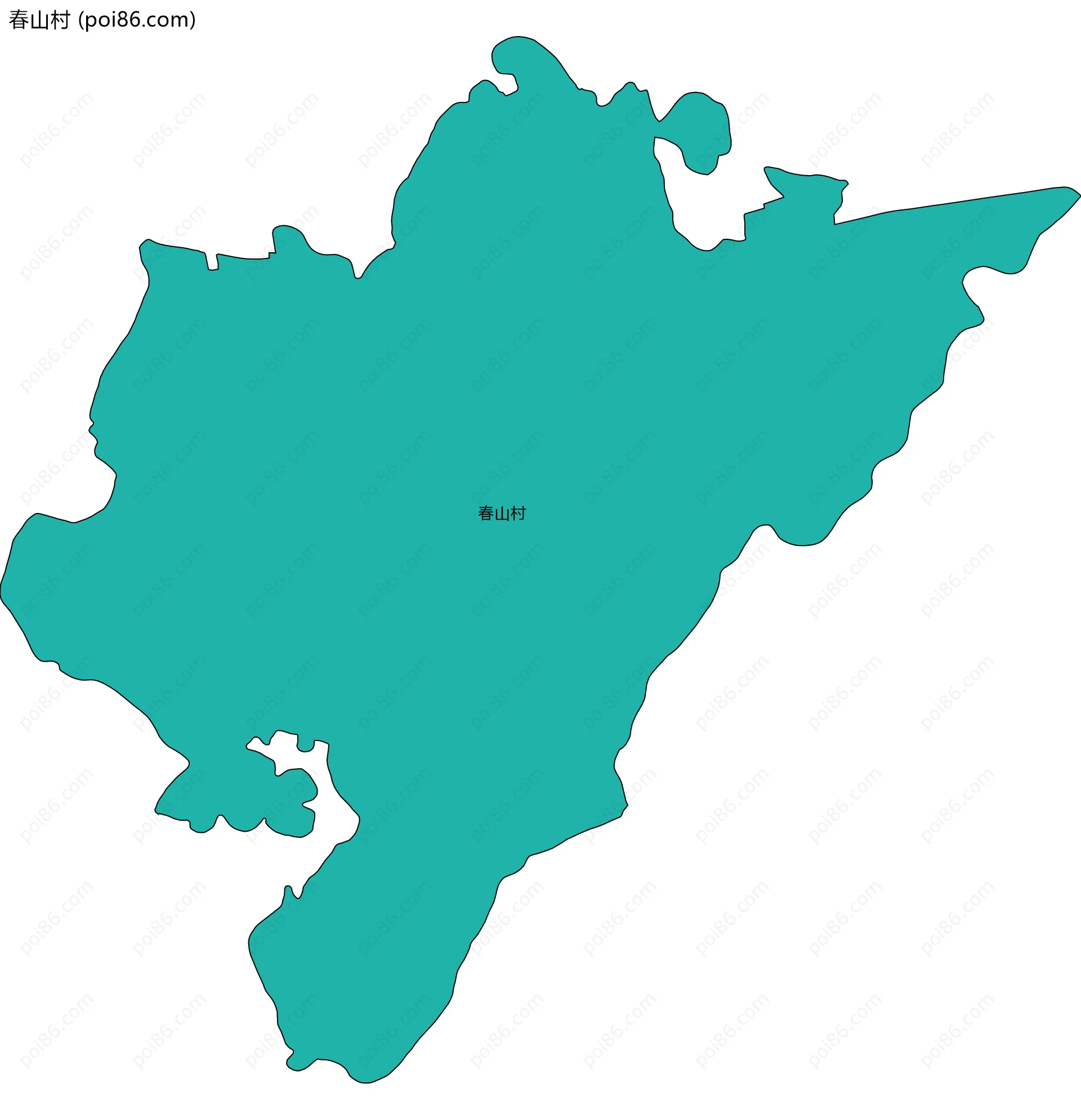 春山村边界地图