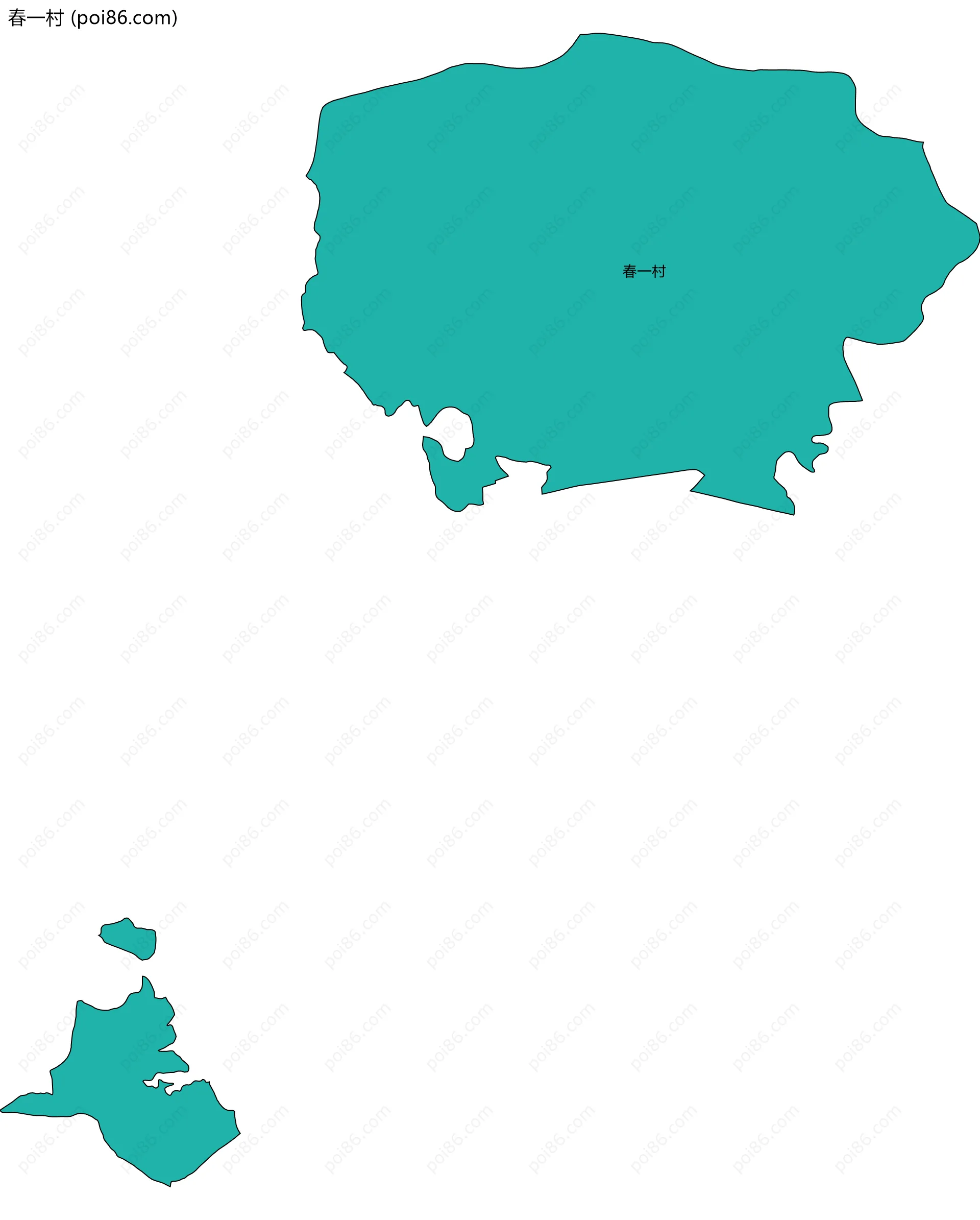 春一村边界地图