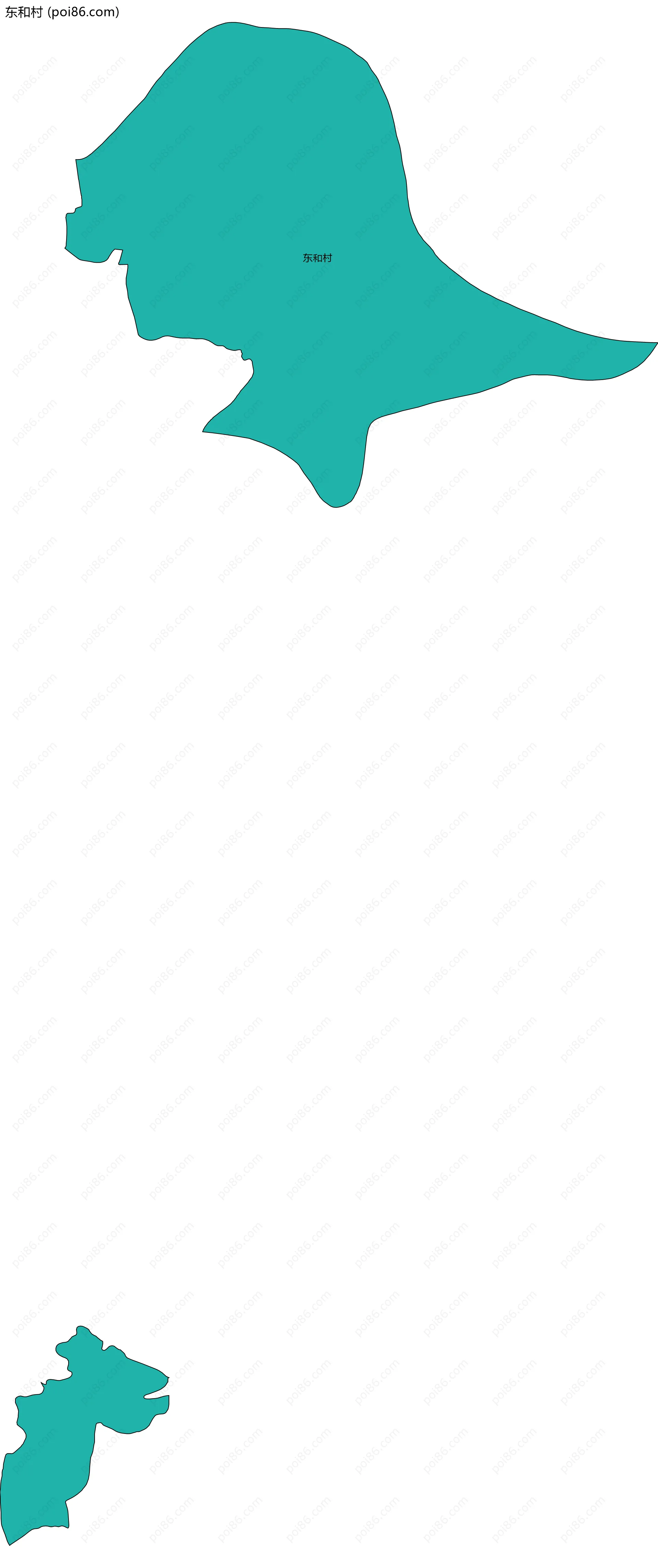 东和村边界地图