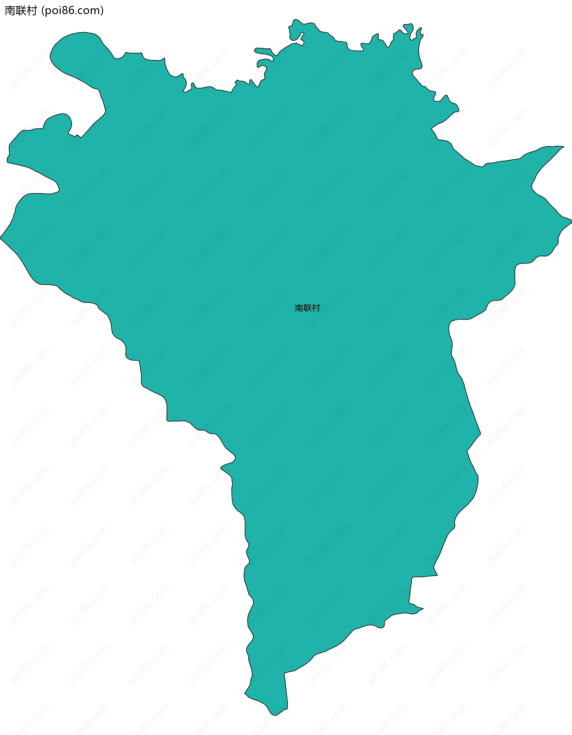 南联村边界地图