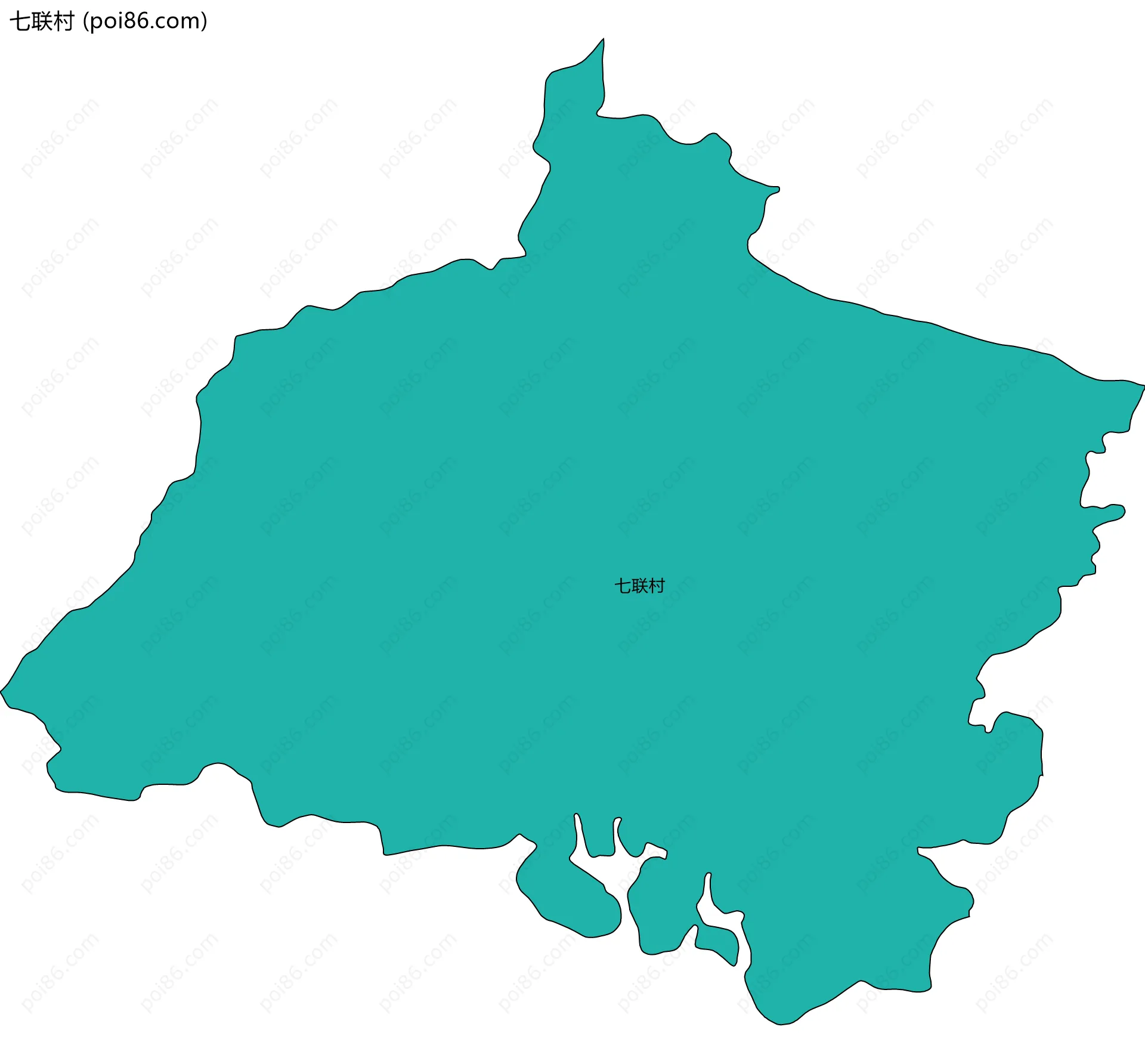 七联村边界地图