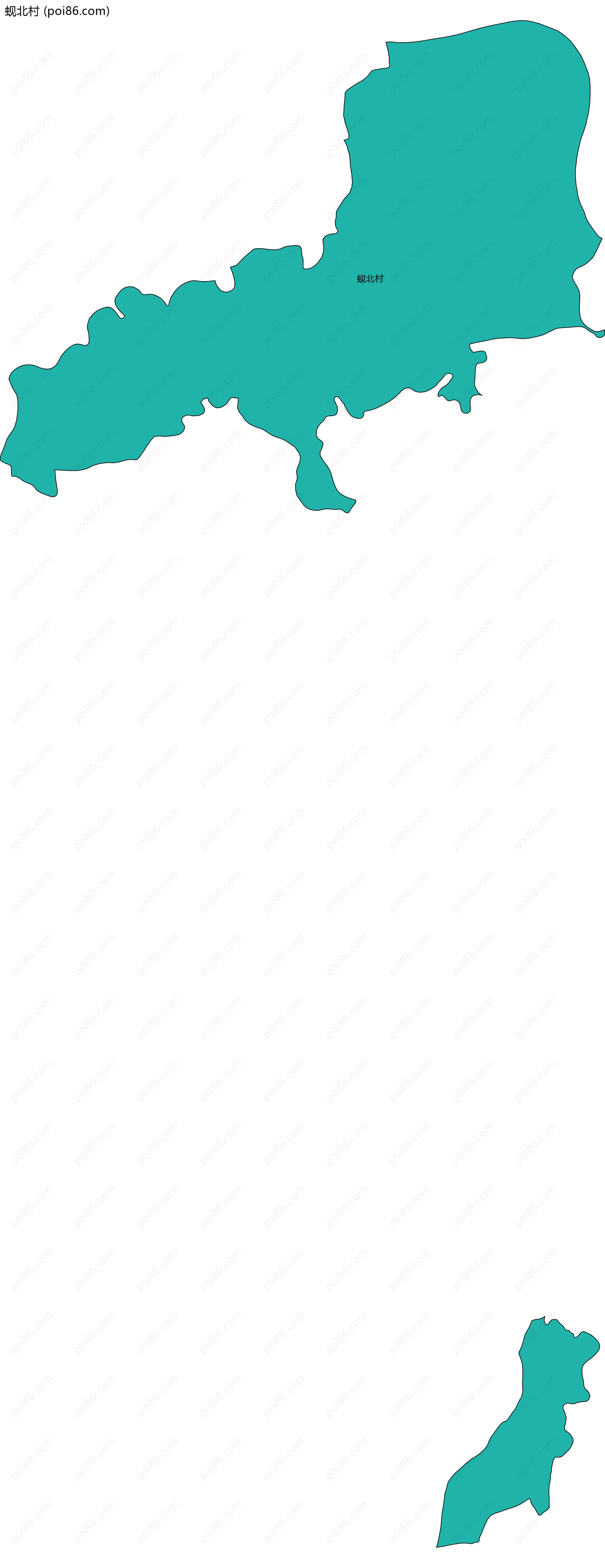 蚬北村边界地图