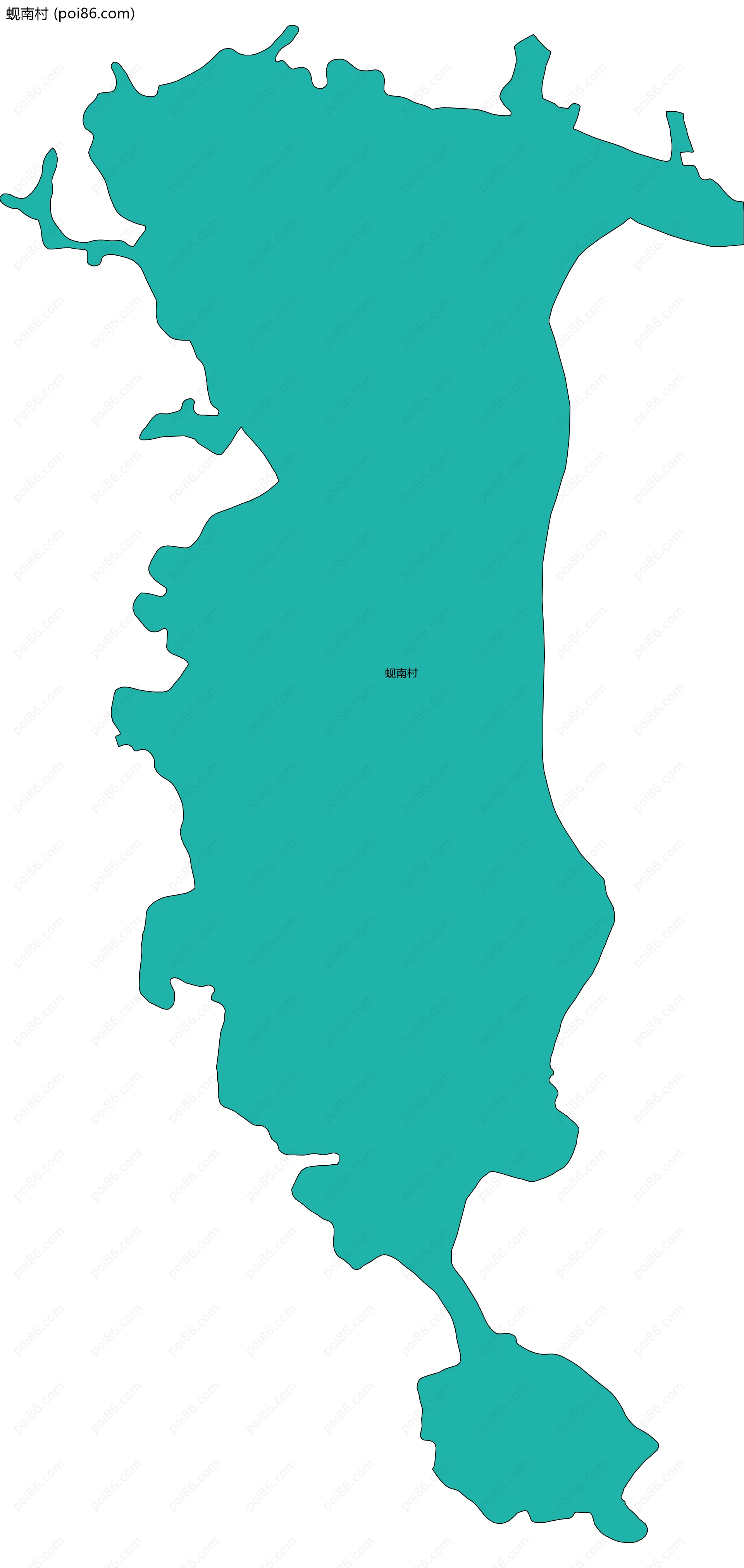 蚬南村边界地图