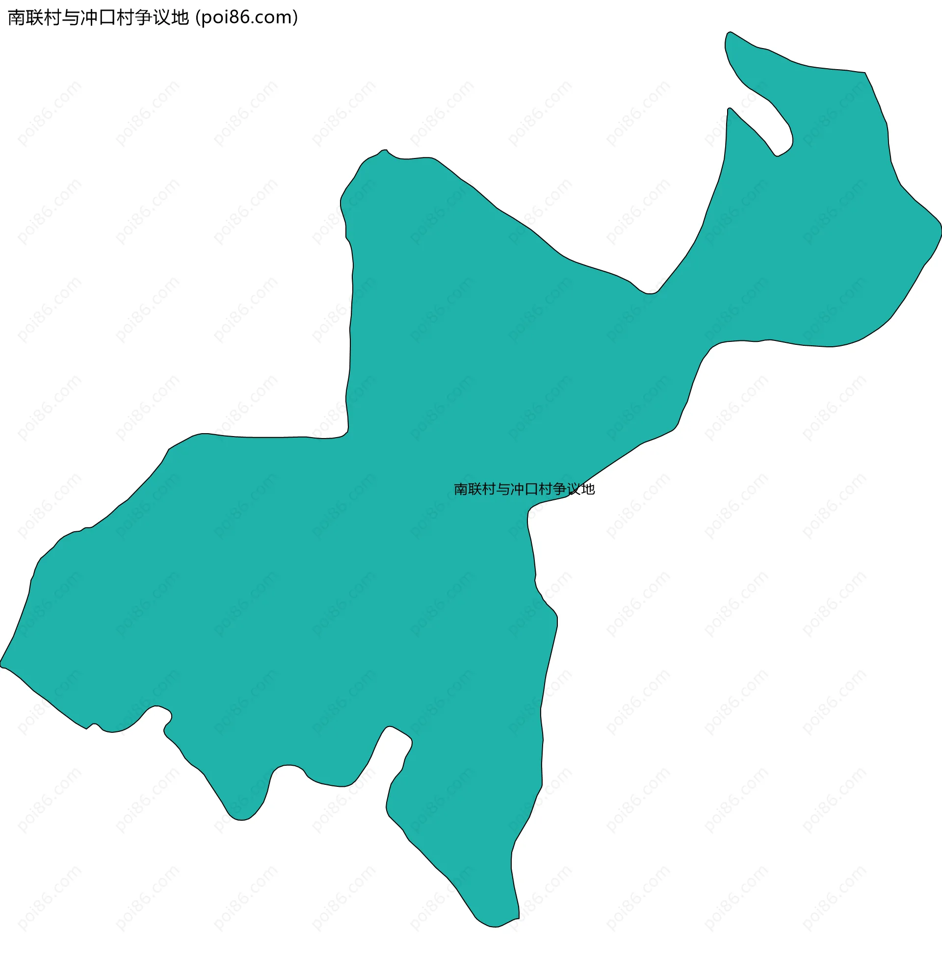 南联村与冲口村争议地边界地图