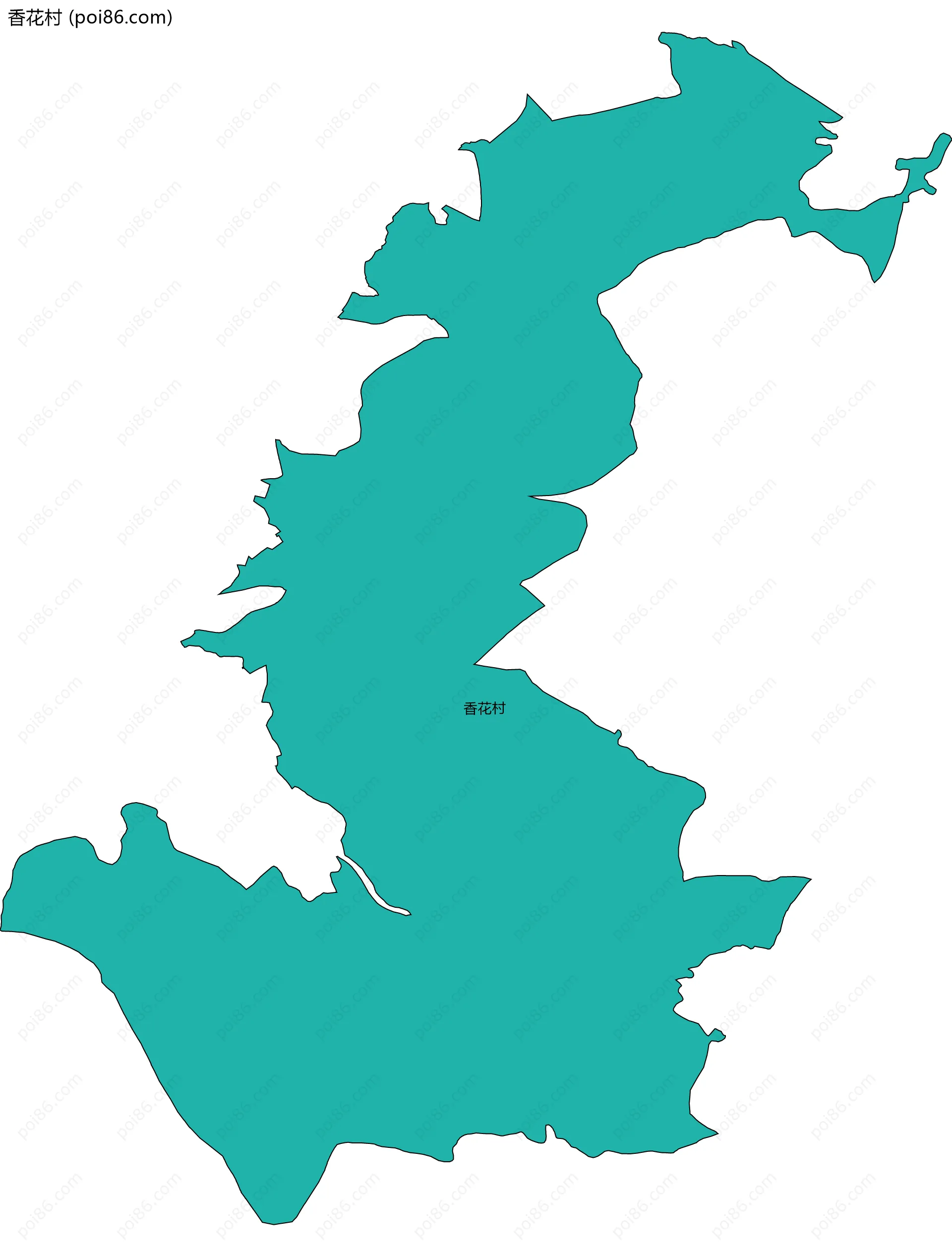 香花村边界地图