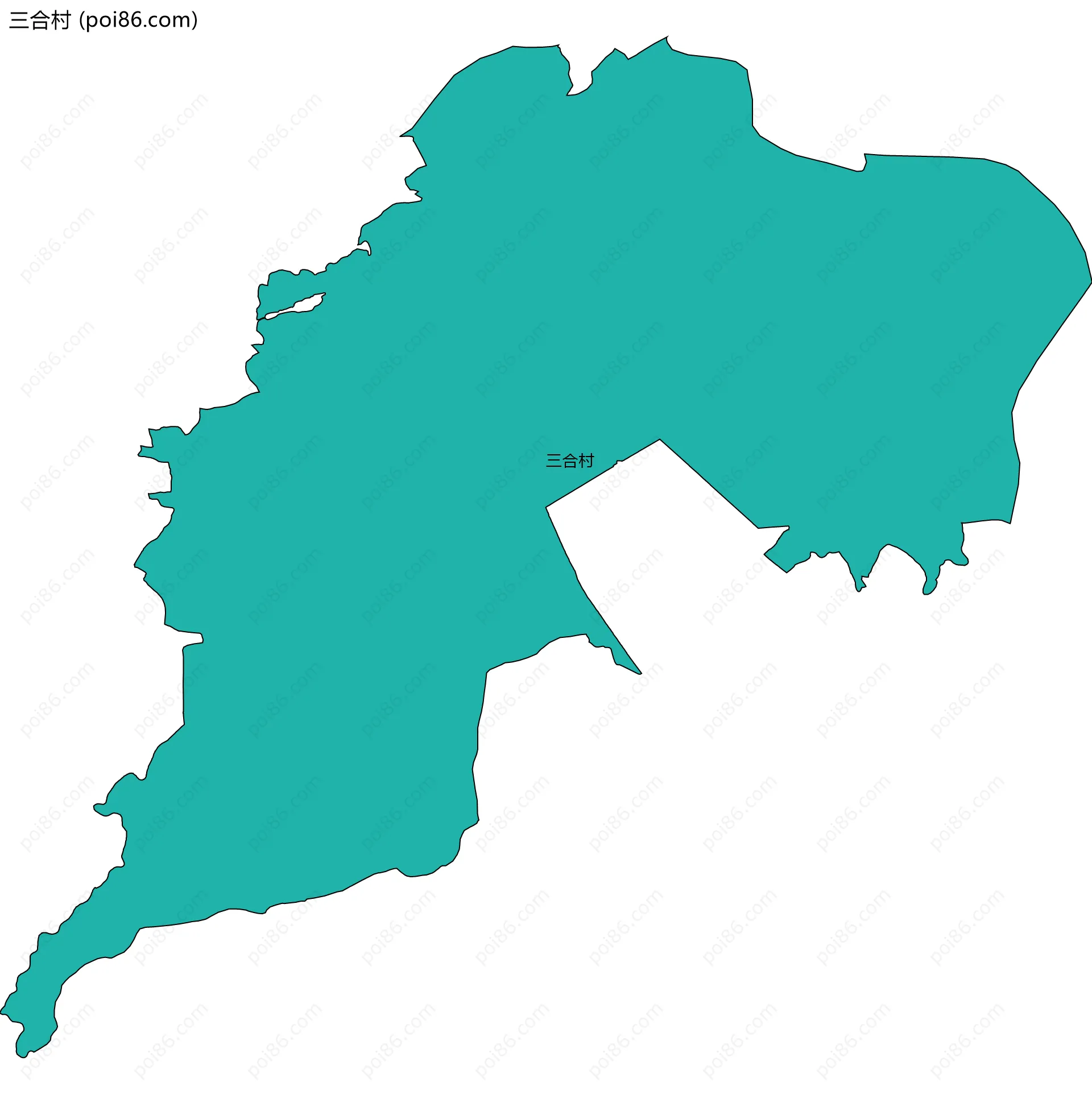 三合村边界地图