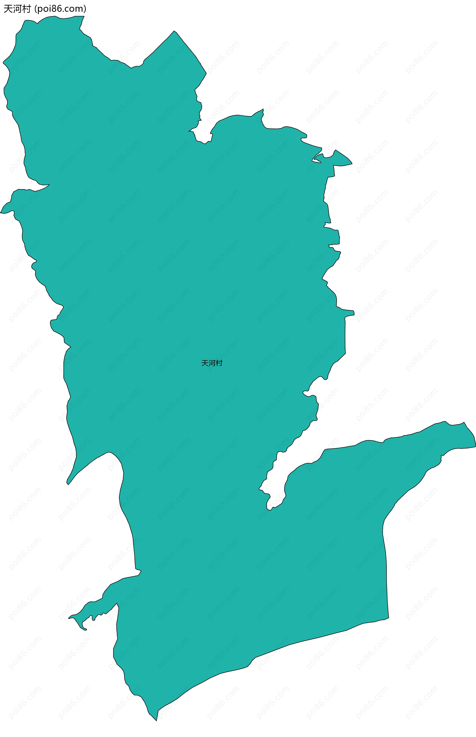 天河村边界地图