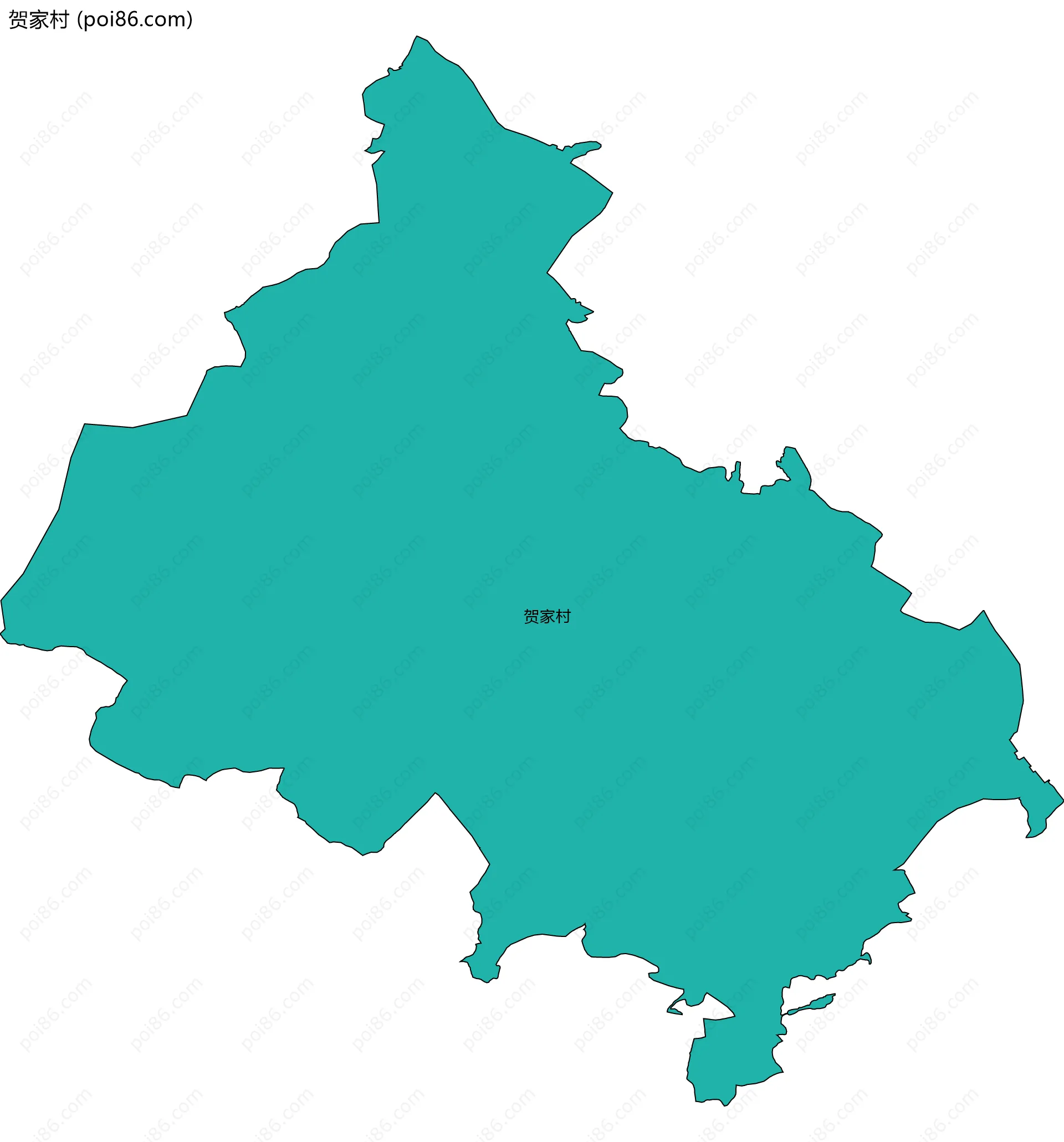 贺家村边界地图