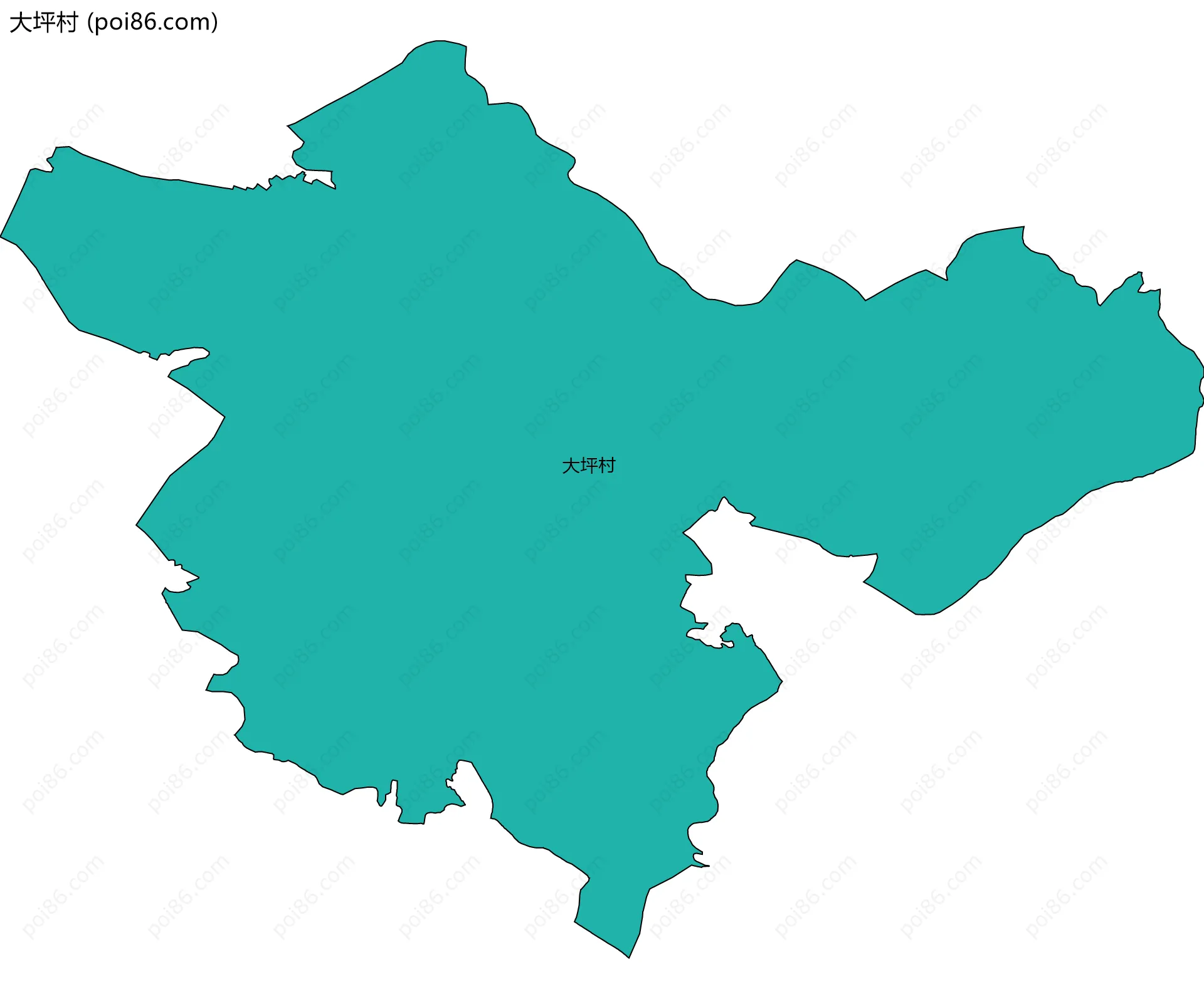 大坪村边界地图