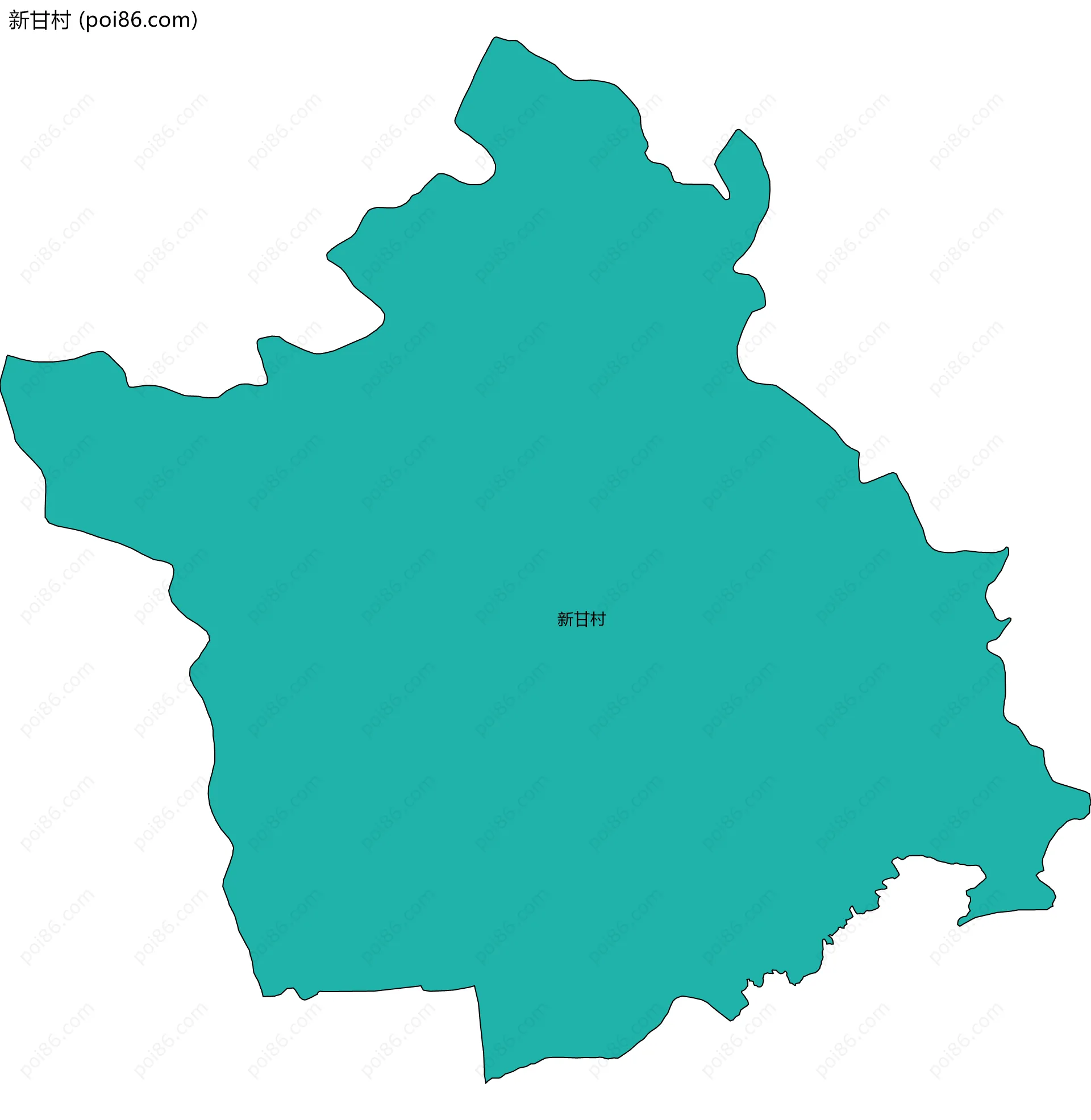 新甘村边界地图