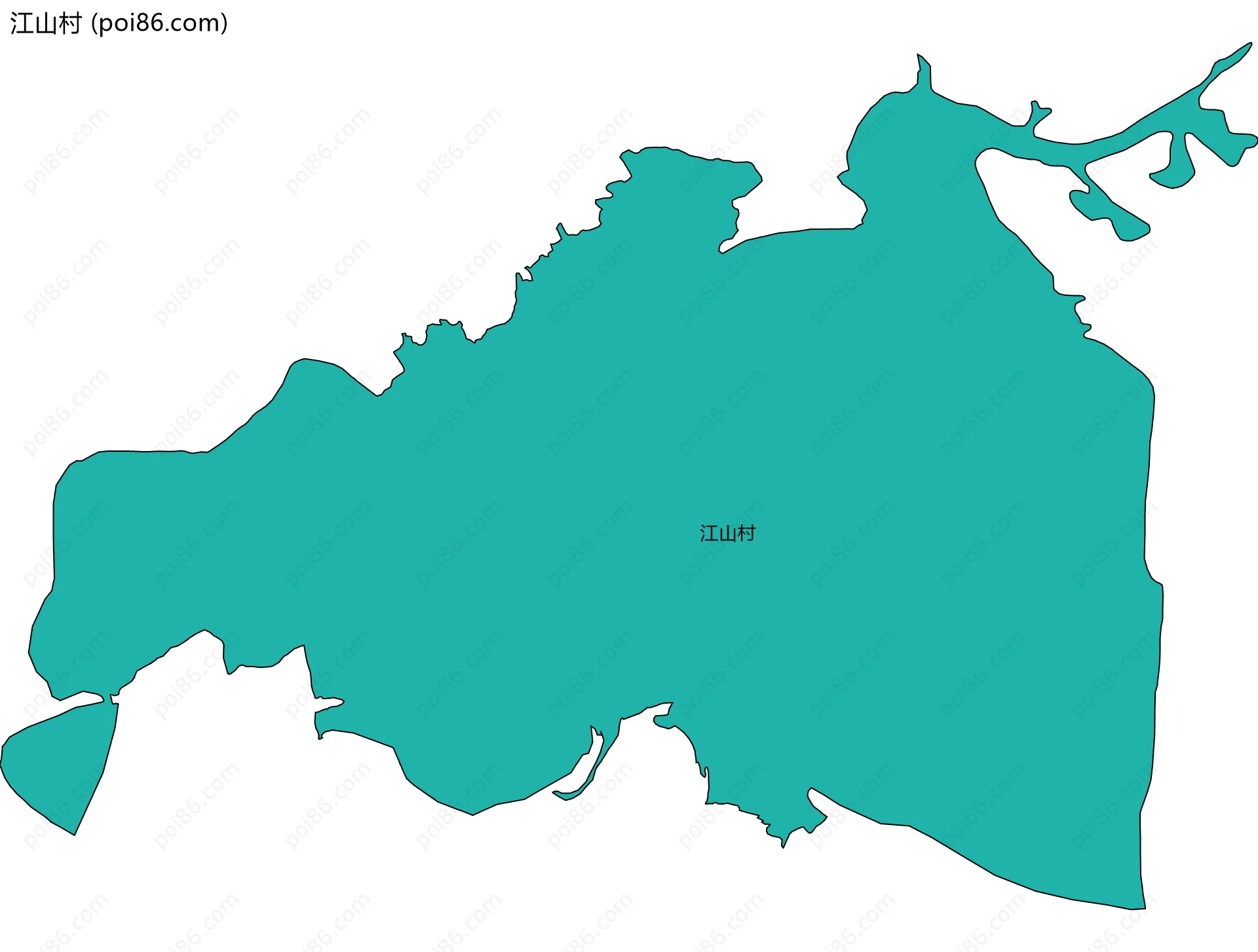 江山村边界地图