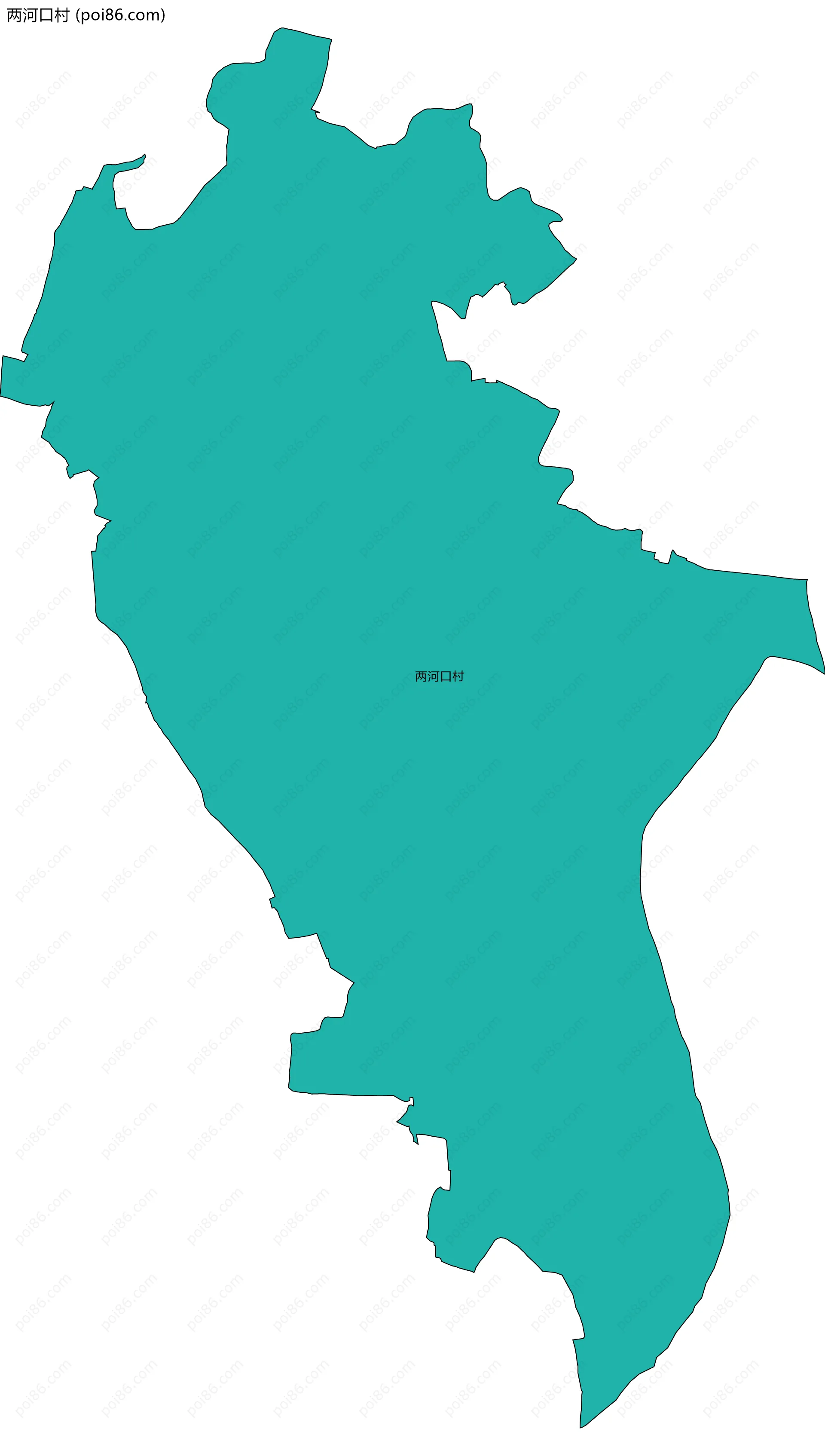 两河口村边界地图