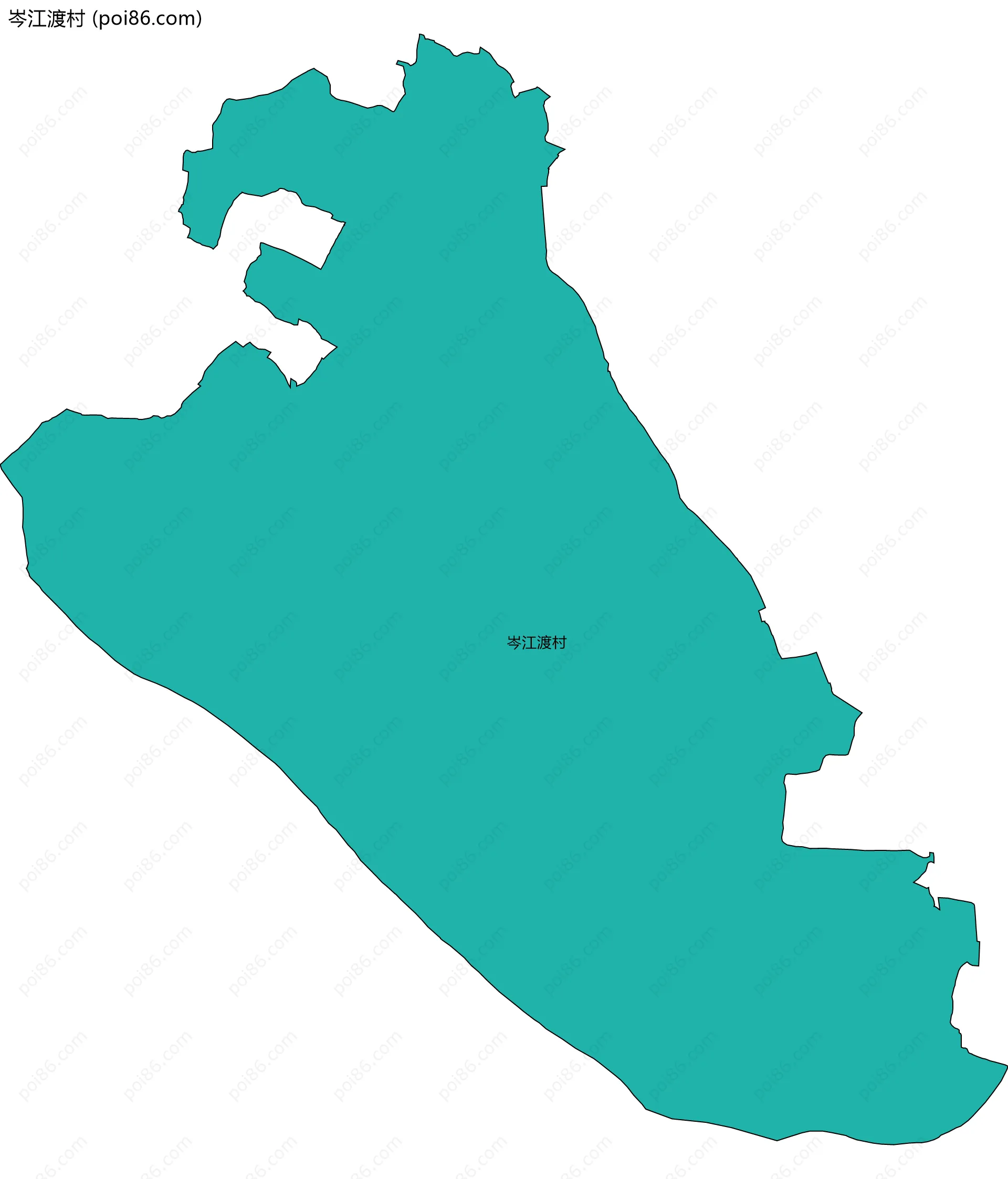 岑江渡村边界地图