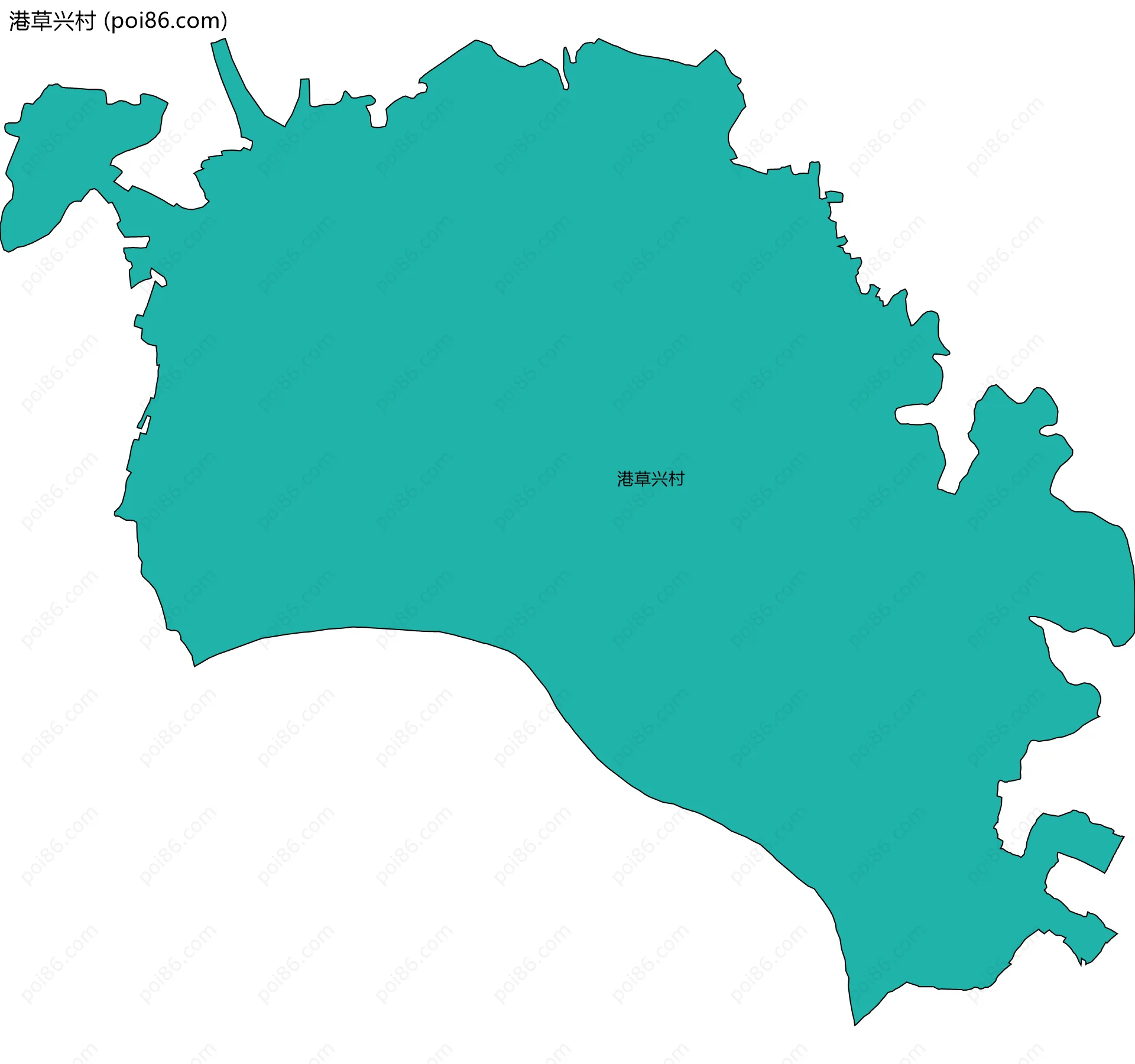 港草兴村边界地图