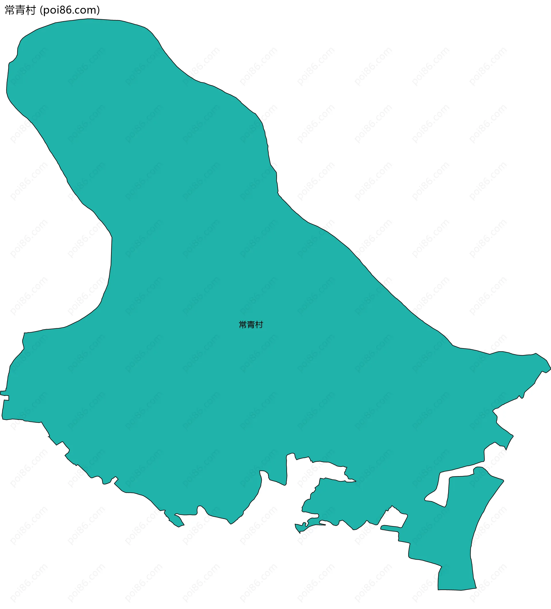 常青村边界地图