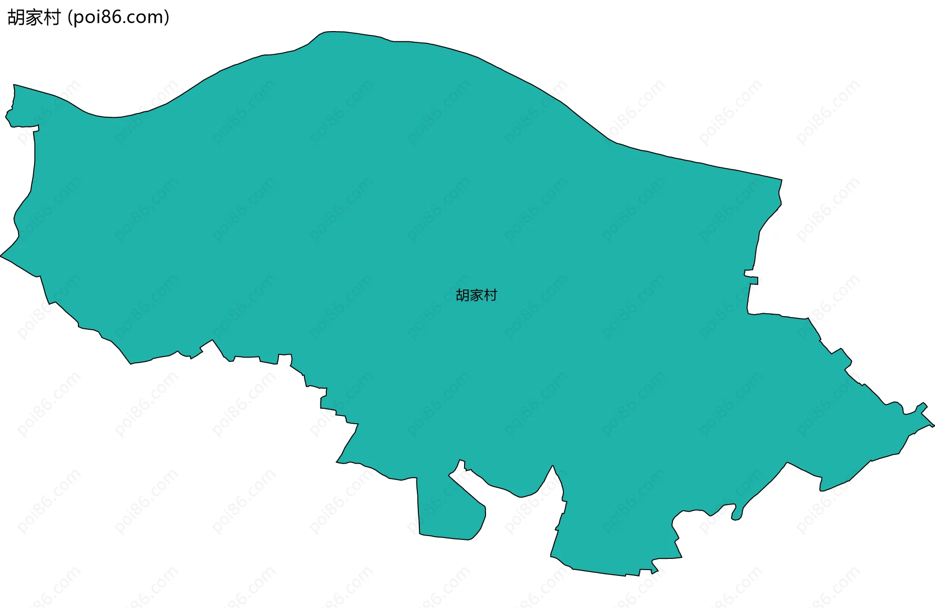 胡家村边界地图