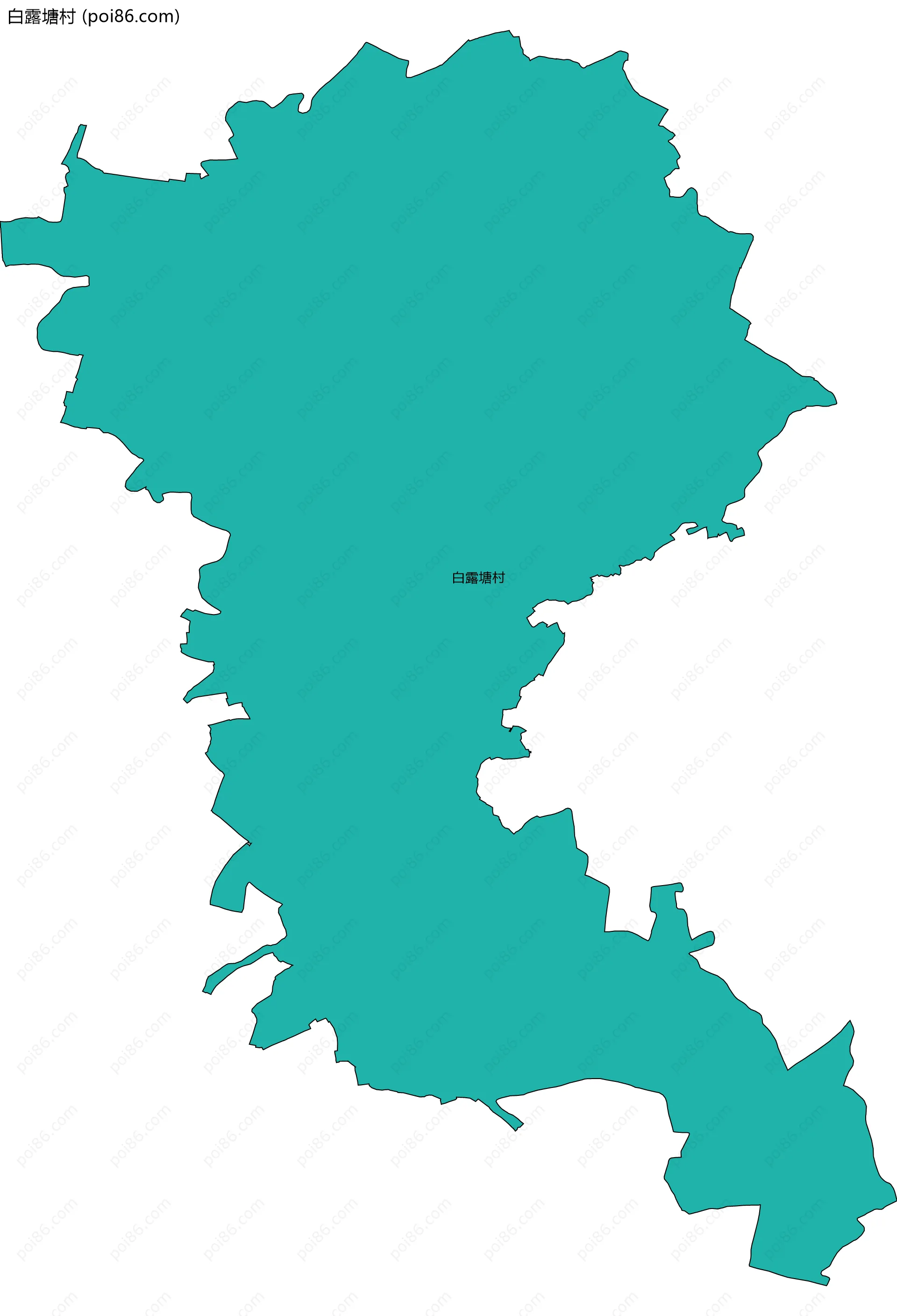 白露塘村边界地图